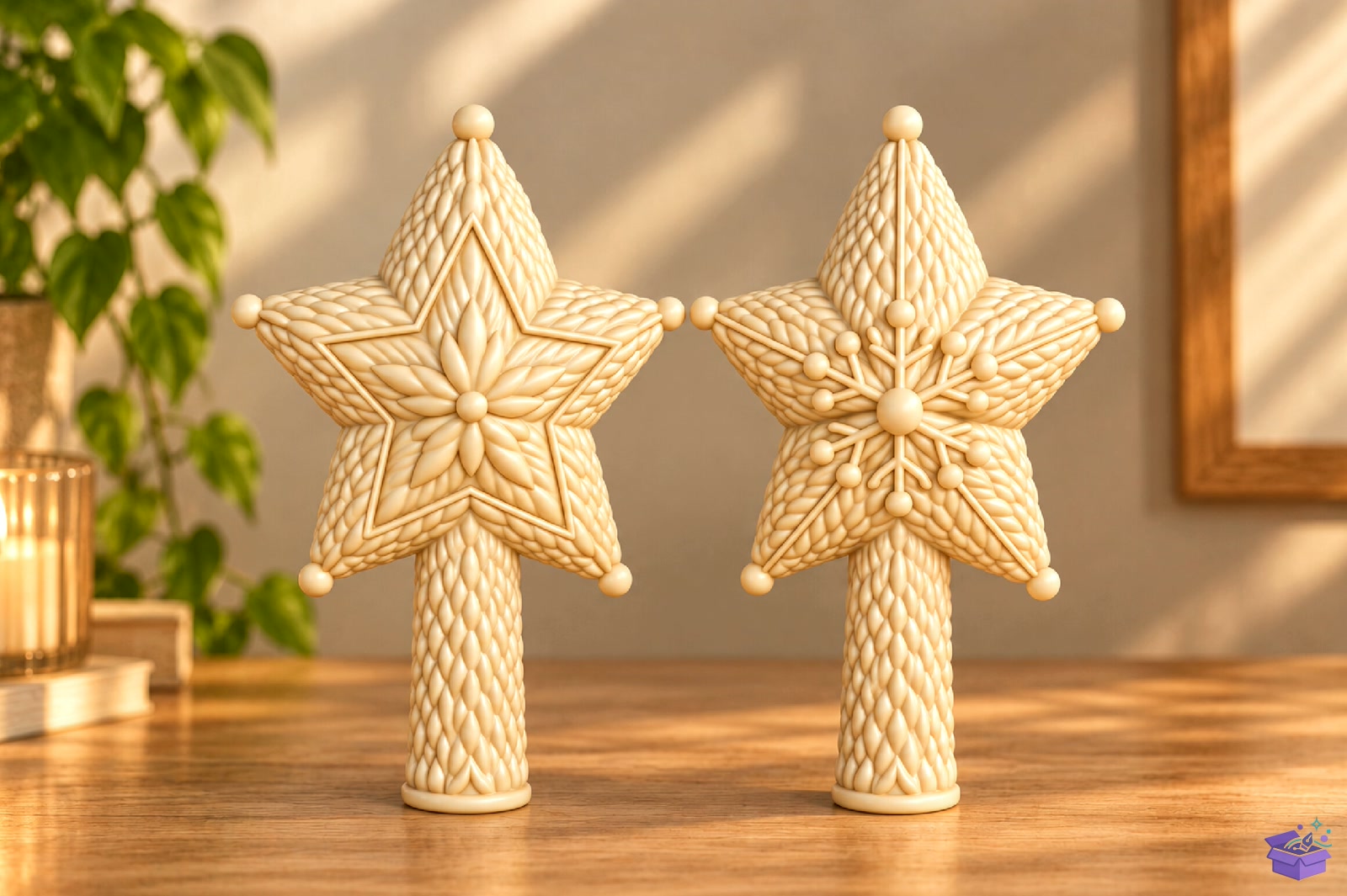 Cozy Knit Star Ağaç Topper STL - 3D Baskı ve Model Dosyası (STL, OBJ, 3MF) - detaylı önizleme 2