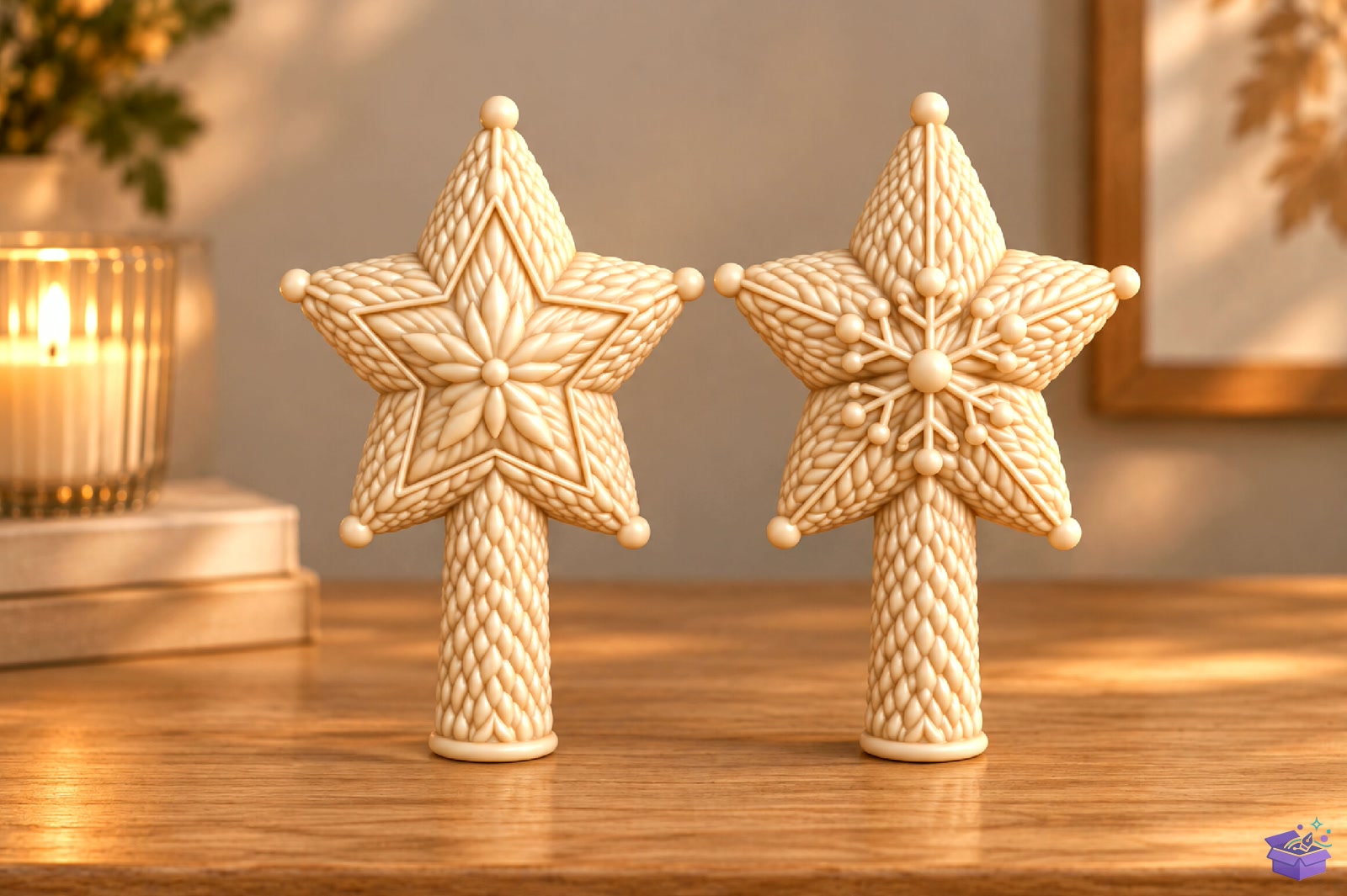 Cozy Knit Star Ağaç Topper STL - 3D Baskı ve Model Dosyası (STL, OBJ, 3MF) - detaylı önizleme 4