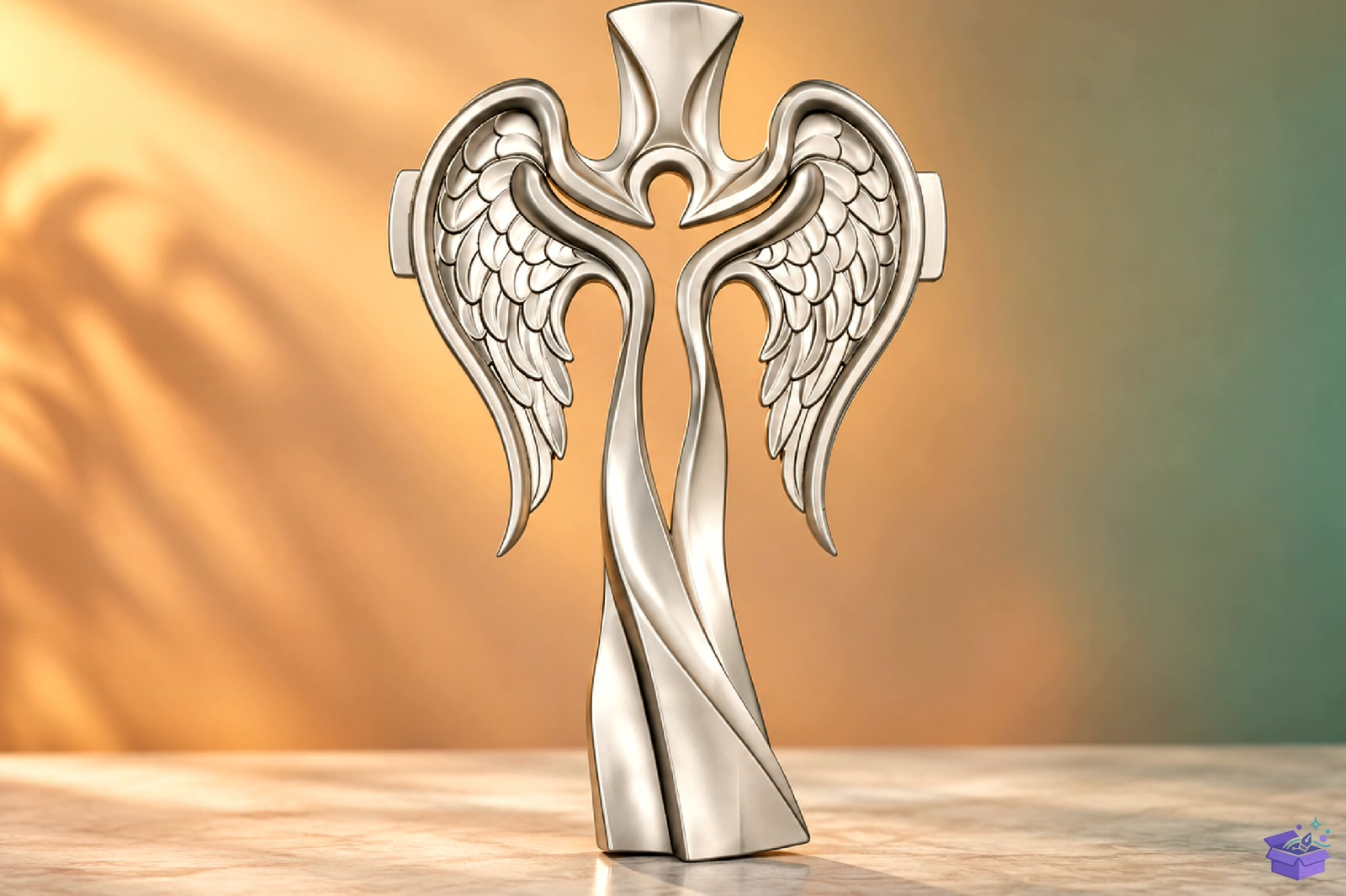 Angel Cross Duvar Dekoru STL - 3D Baskı ve Model Dosyası (STL, OBJ, 3MF) - detaylı önizleme 3