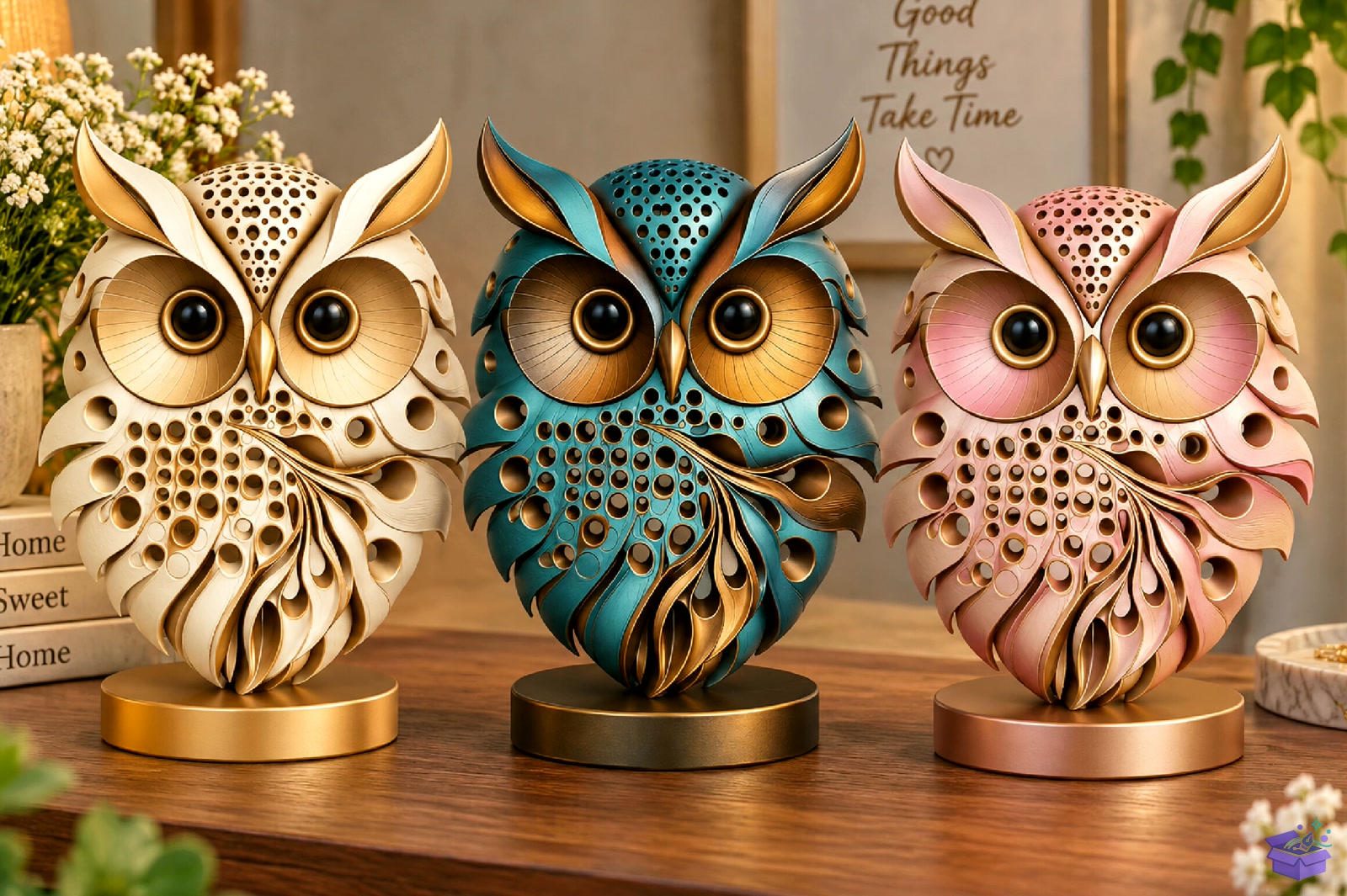 Owl Decor Sculpture STL - 3D Baskı ve Model Dosyası (STL, OBJ, 3MF) - detaylı önizleme 2