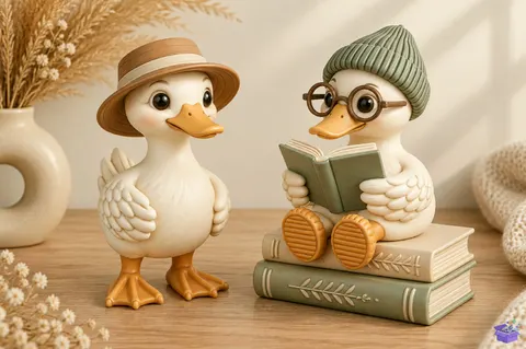 Cute Kawaii Duck Duo 3D STL File - 3D Baskı ve Model Dosyası (STL, OBJ, 3MF) - 3D Baskı  İndir (STL, OBJ, 3MF)