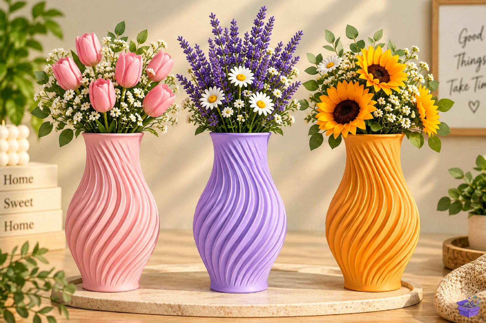 Twisted Ribbed Çiçek Vazo Tasarımı STL - 3D Baskı ve Model Dosyası (STL, OBJ, 3MF) - detaylı önizleme 4
