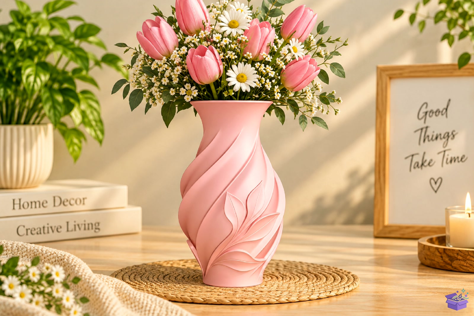 Twisted Leaf Vazo Tasarımı STL - 3D Baskı ve Model Dosyası (STL, OBJ, 3MF) - detaylı önizleme 3