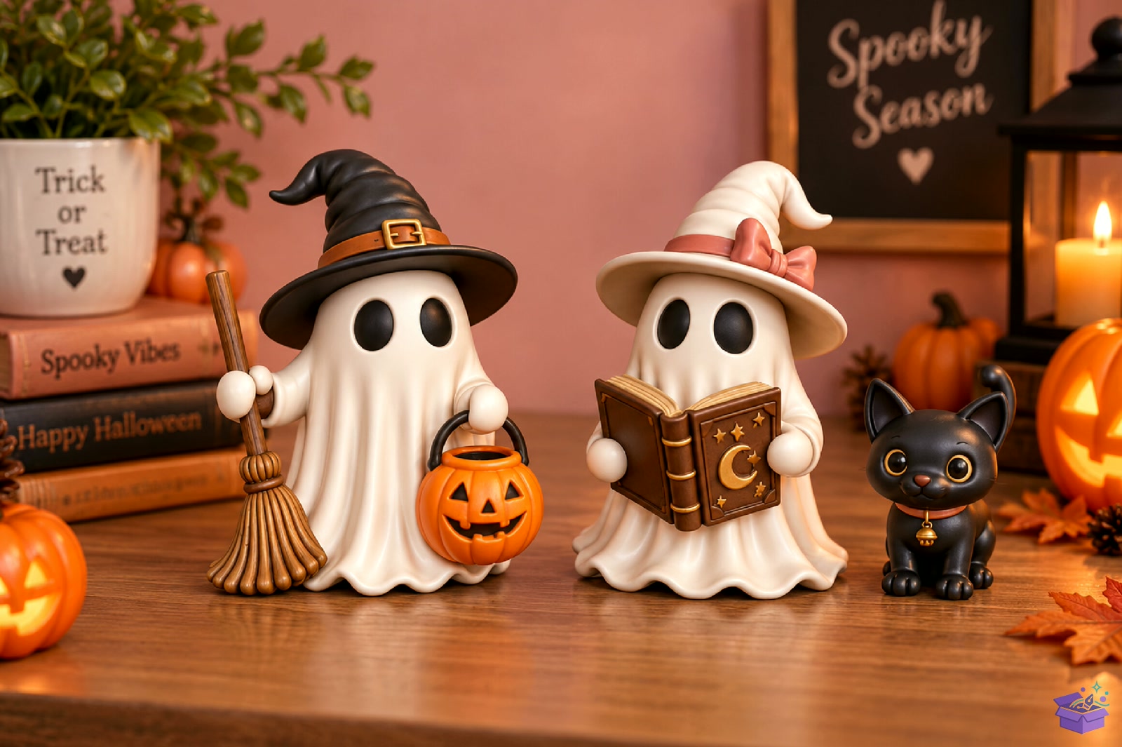 Cadılar Bayramı Witch Ghost Kedi 3D STL - 3D Baskı ve Model Dosyası (STL, OBJ, 3MF) - detaylı önizleme 3