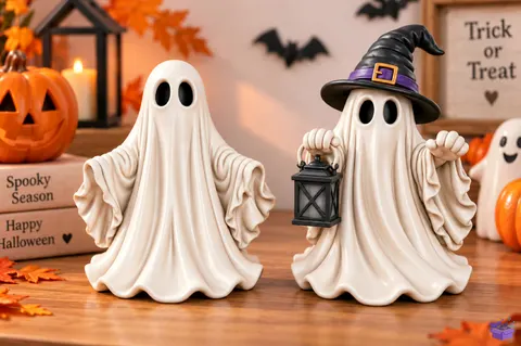 Cute Witch Ghost With Fener 3D STL - 3D Baskı ve Model Dosyası (STL, OBJ, 3MF) - 3D Baskı  İndir (STL, OBJ, 3MF)
