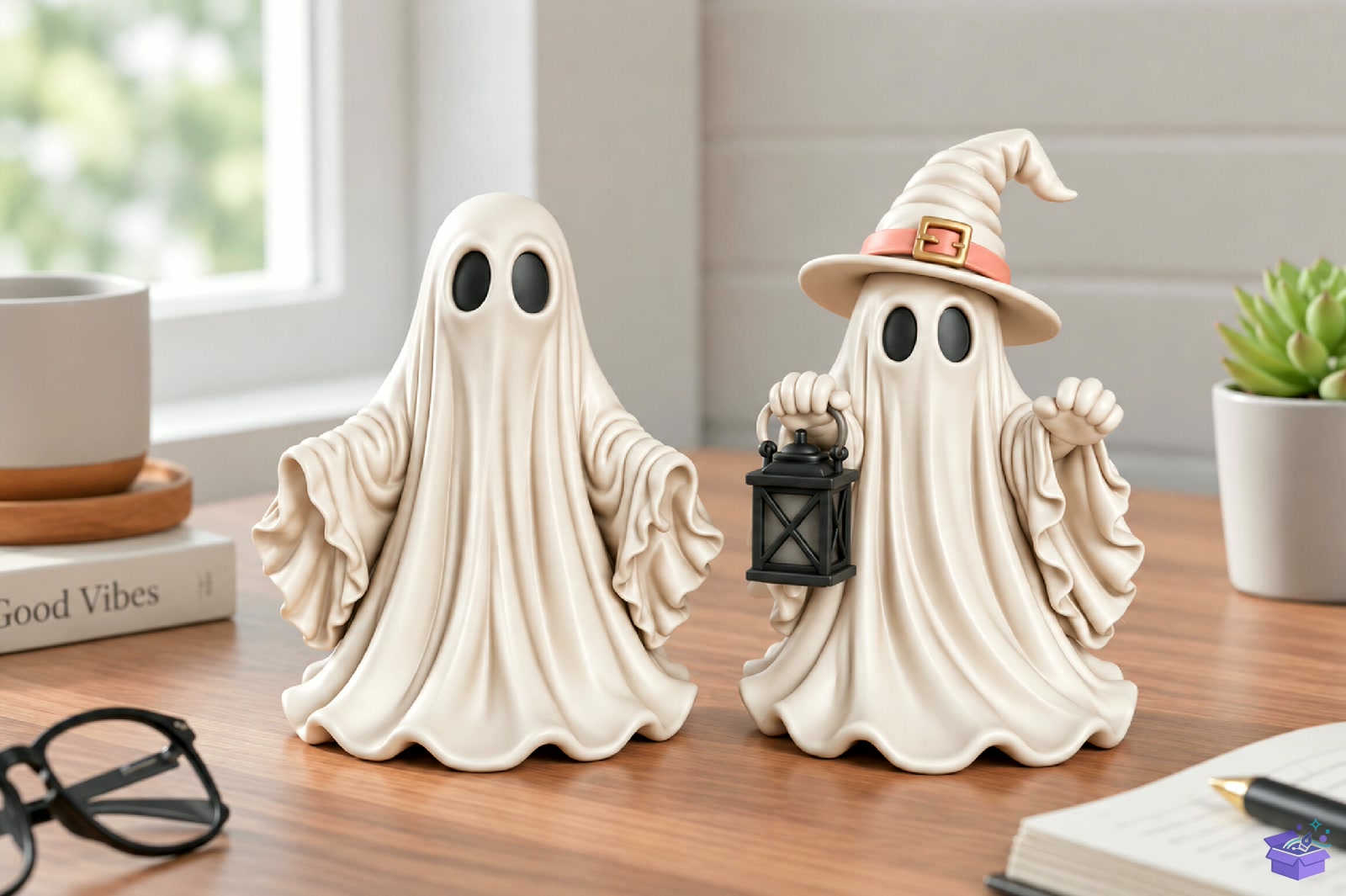 Cute Witch Ghost With Fener 3D STL - 3D Baskı ve Model Dosyası (STL, OBJ, 3MF) - detaylı önizleme 3