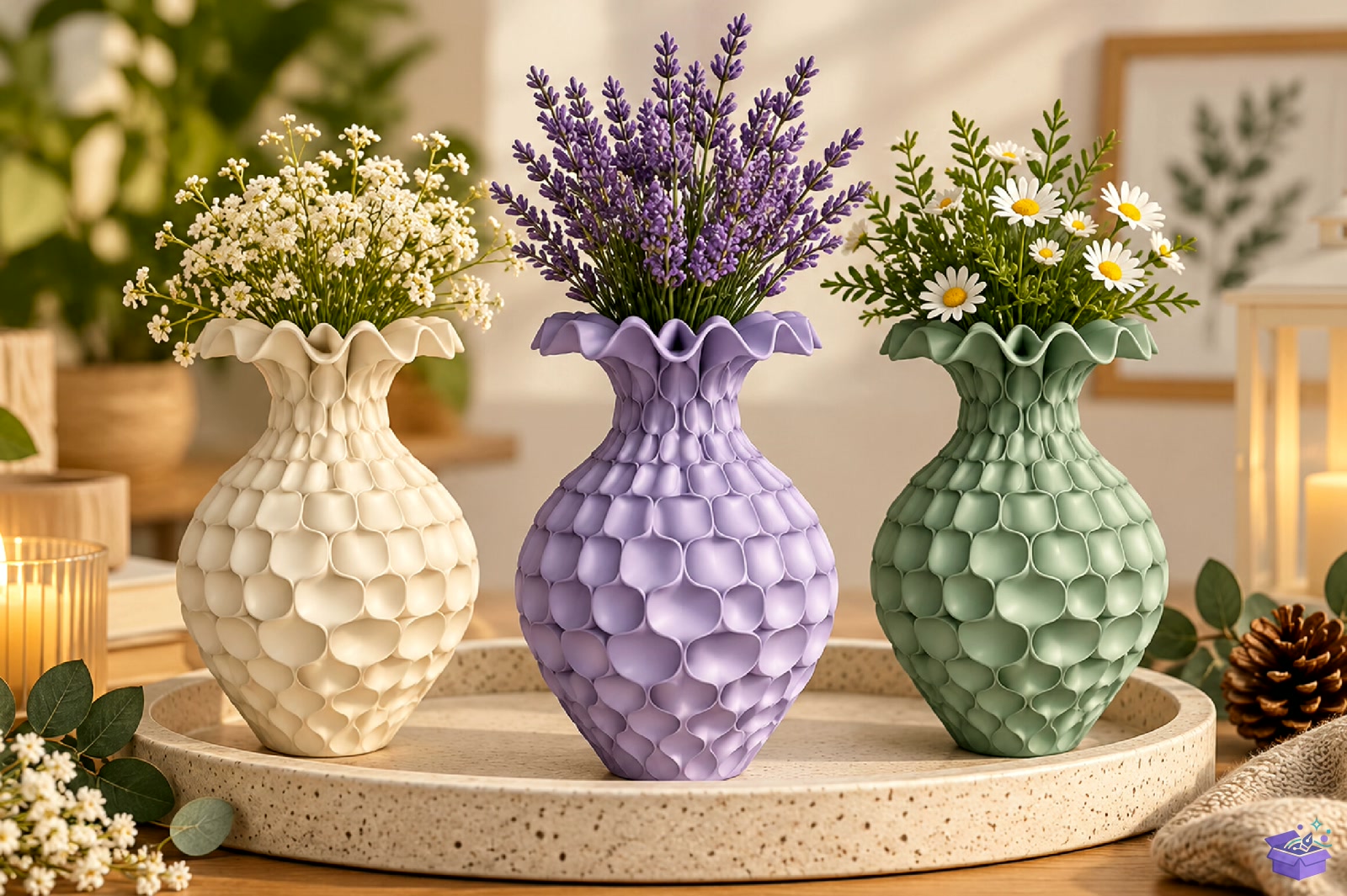 Bubble Texture Vazo Tasarımı 3D STL - 3D Baskı ve Model Dosyası (STL, OBJ, 3MF) - detaylı önizleme 3