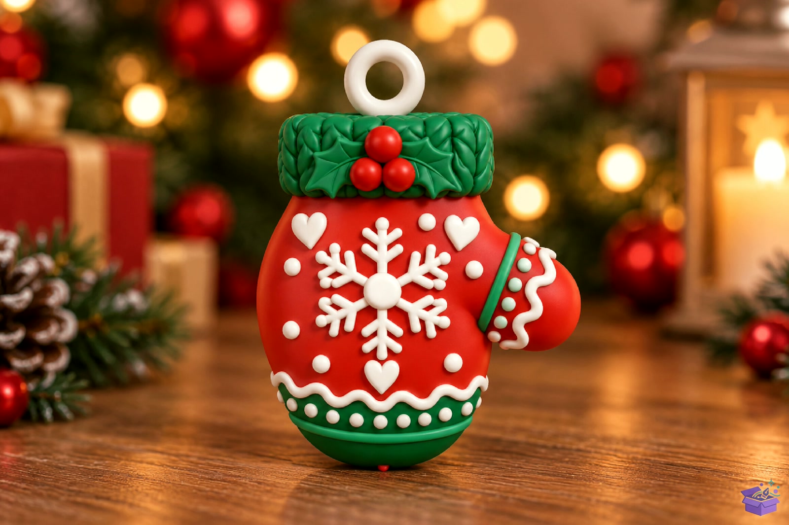 Cute Yılbaşı Sweater Süs STL - 3D Baskı ve Model Dosyası (STL, OBJ, 3MF) - detaylı önizleme 2