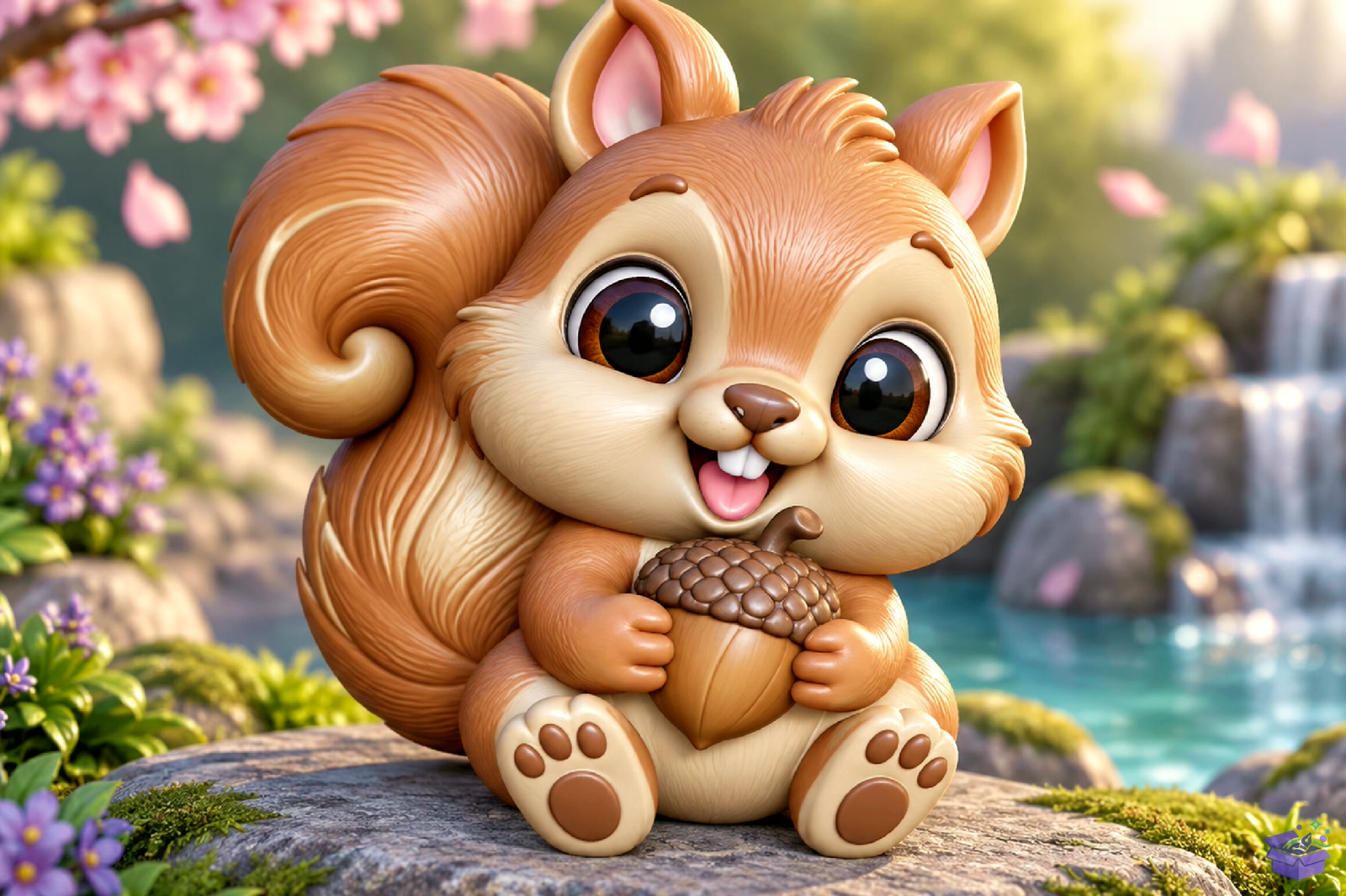 Cute Squirrel Acorn Figurine STL - 3D Baskı ve Model Dosyası (STL, OBJ, 3MF) - detaylı önizleme 2