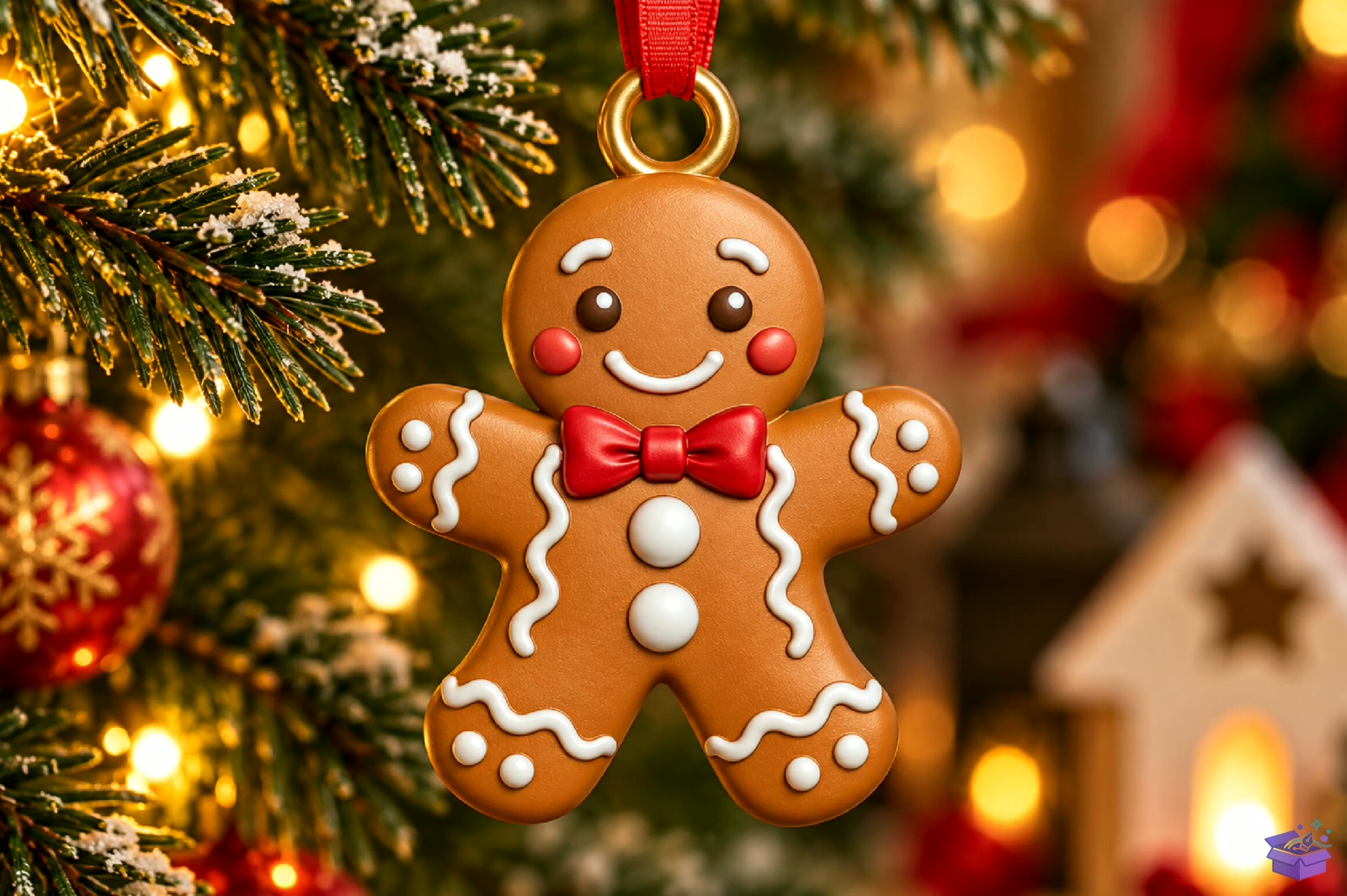 Yılbaşı Gingerbread Anahtarlık STL - 3D Baskı ve Model Dosyası (STL, OBJ, 3MF) - detaylı önizleme 2
