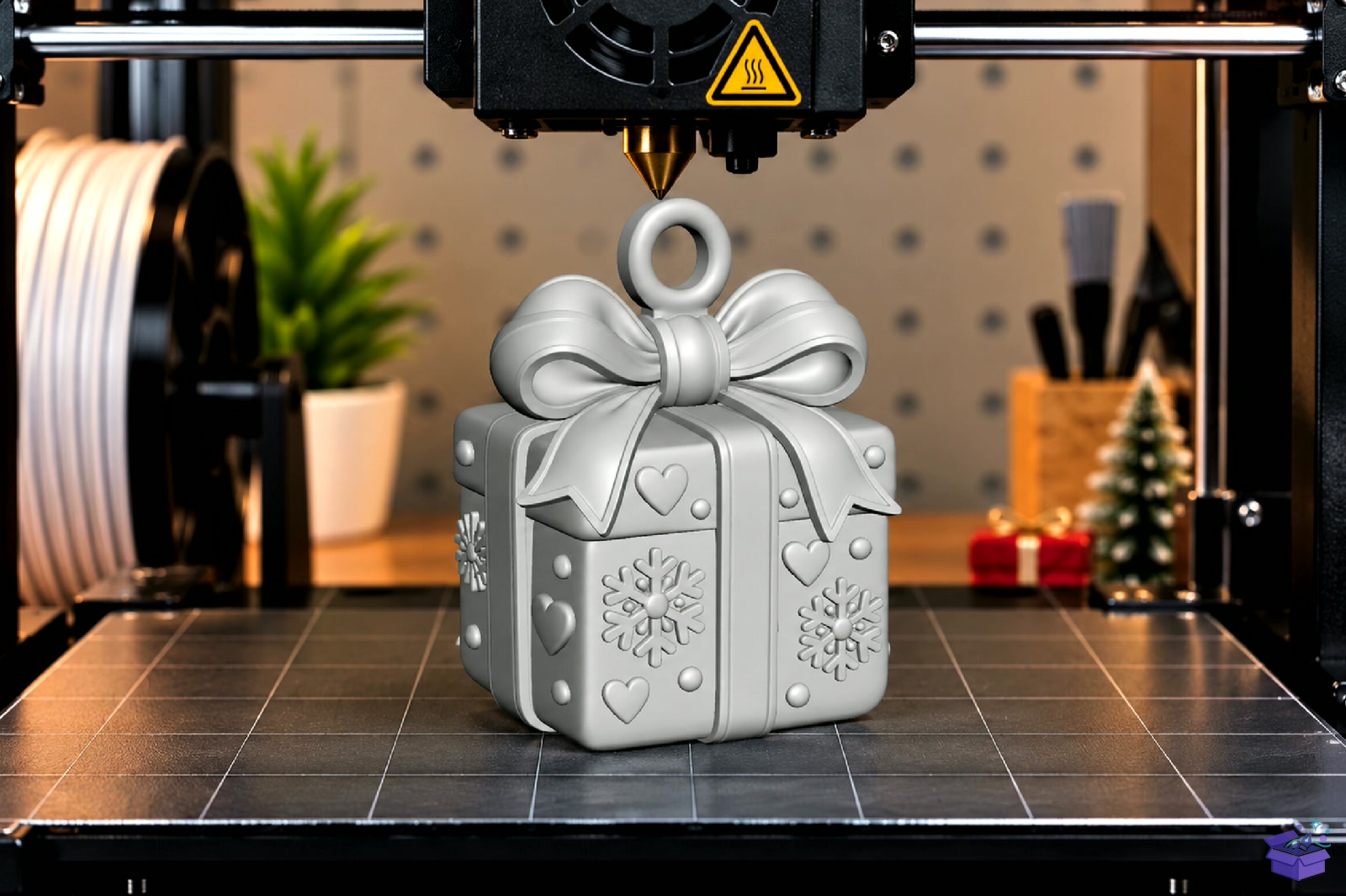 Yılbaşı Gift Kutu Süs STL - 3D Baskı ve Model Dosyası (STL, OBJ, 3MF) - detaylı önizleme 3