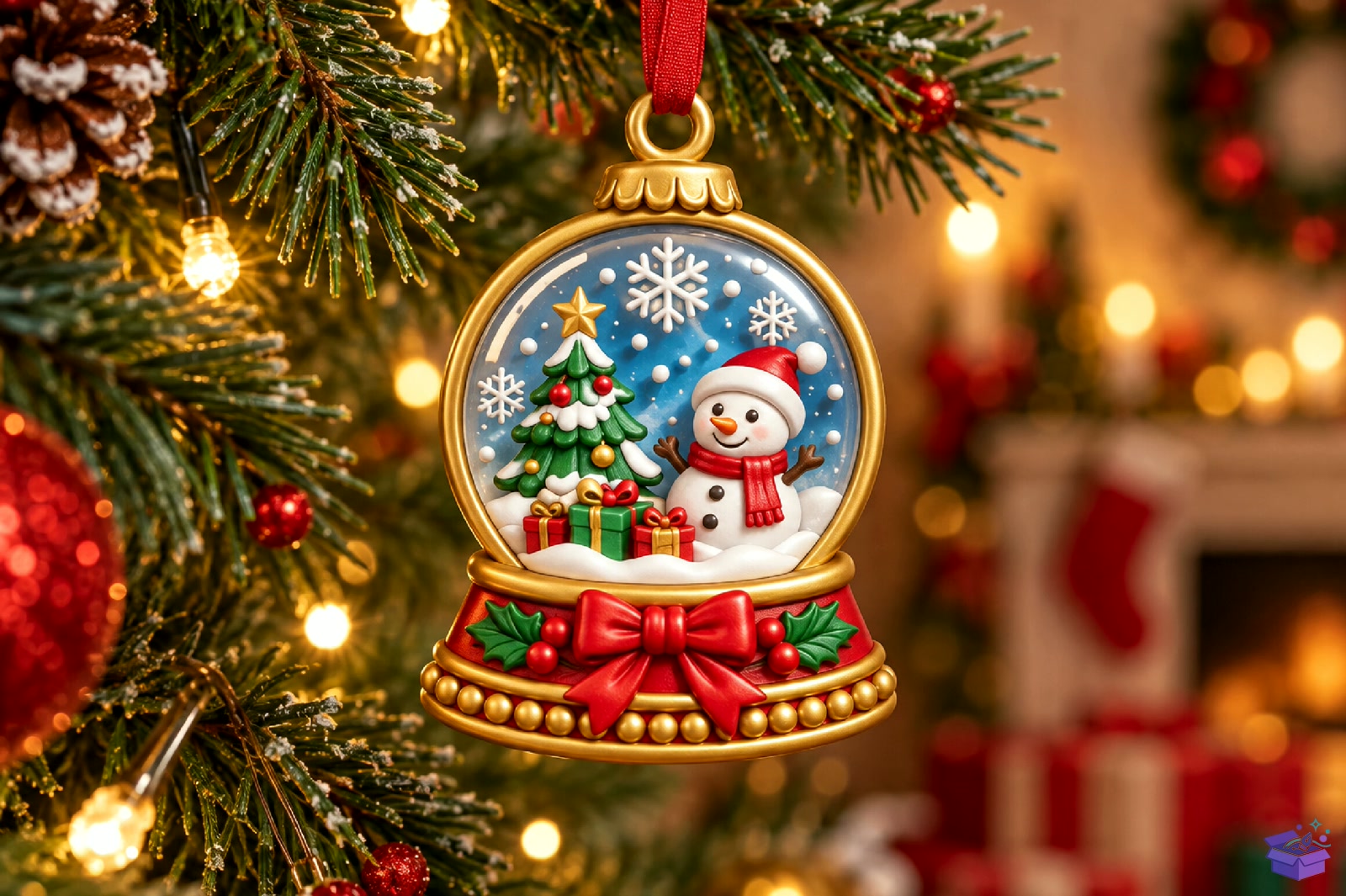 Yılbaşı Snow Globe Anahtarlık STL - 3D Baskı ve Model Dosyası (STL, OBJ, 3MF) - detaylı önizleme 4
