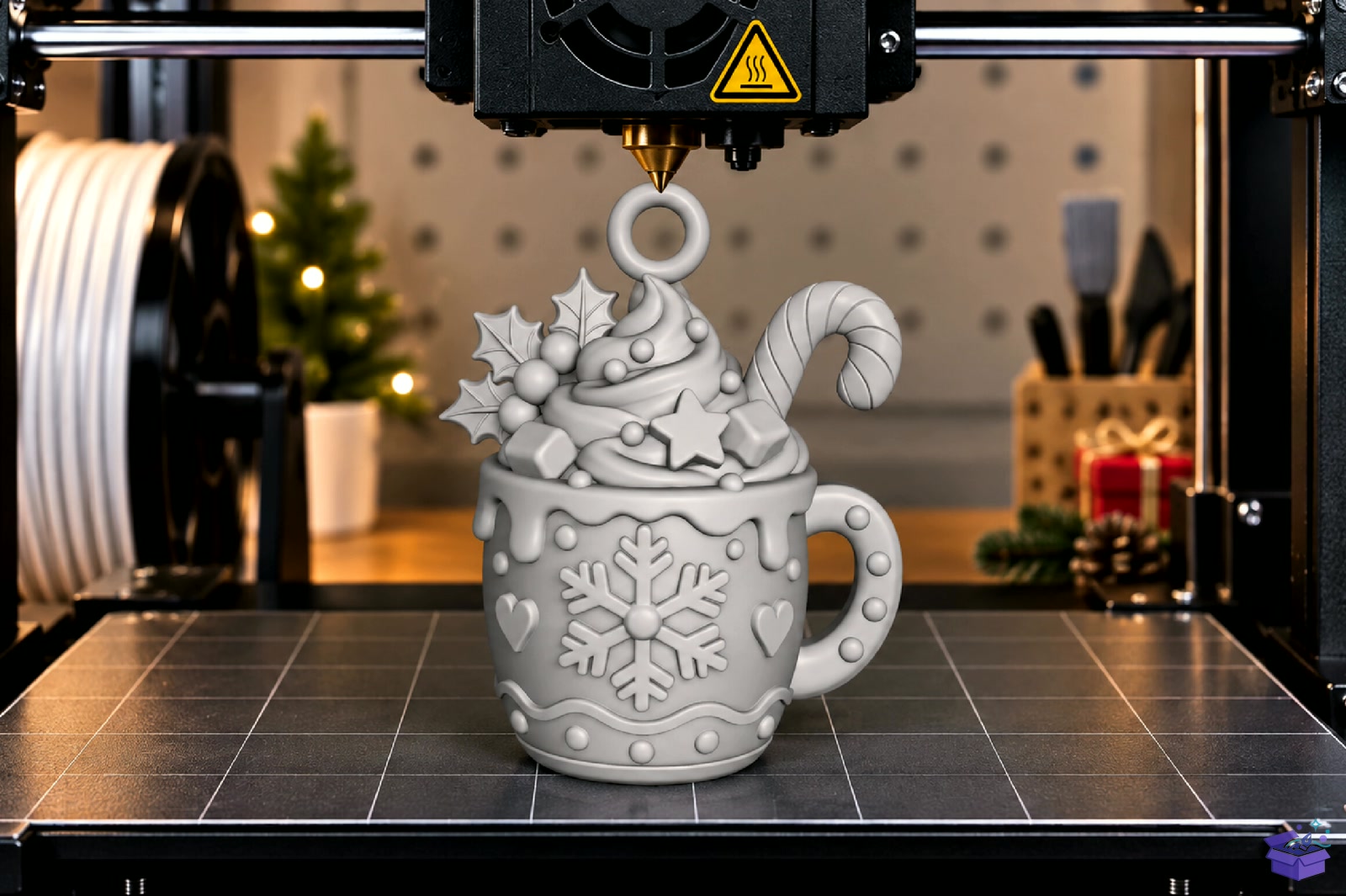 Yılbaşı Cocoa Mug Süs STL - 3D Baskı ve Model Dosyası (STL, OBJ, 3MF) - detaylı önizleme 3