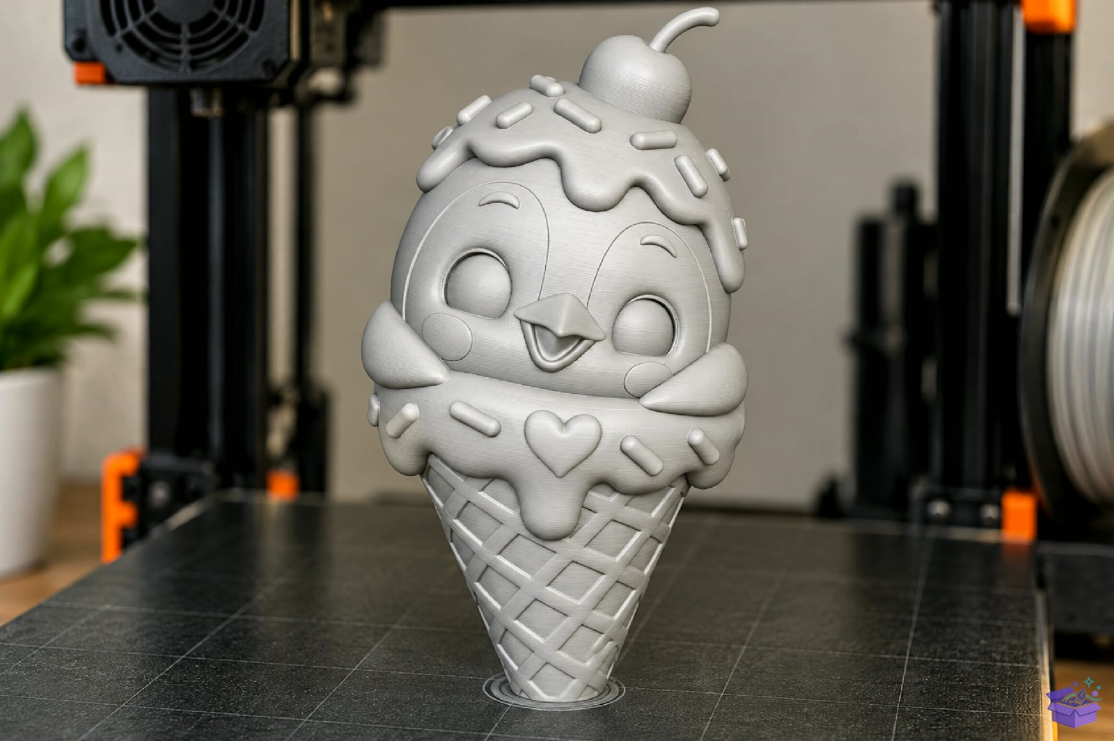 Cute Penguin Ice Cream STL - 3D Baskı ve Model Dosyası (STL, OBJ, 3MF) - detaylı önizleme 3