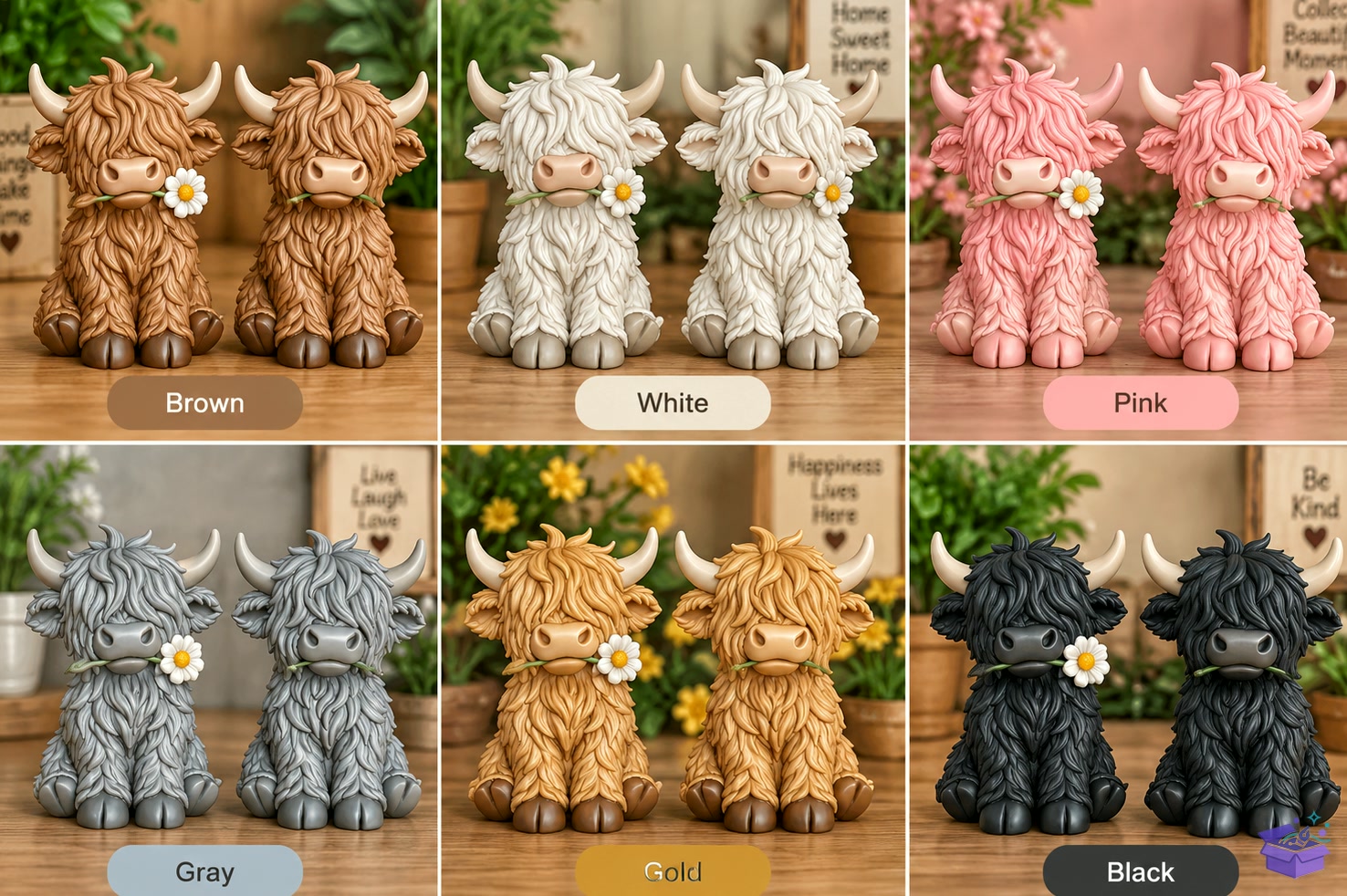 Cute Highland Cow 3D STL - 3D Baskı ve Model Dosyası (STL, OBJ, 3MF) - detaylı önizleme 2