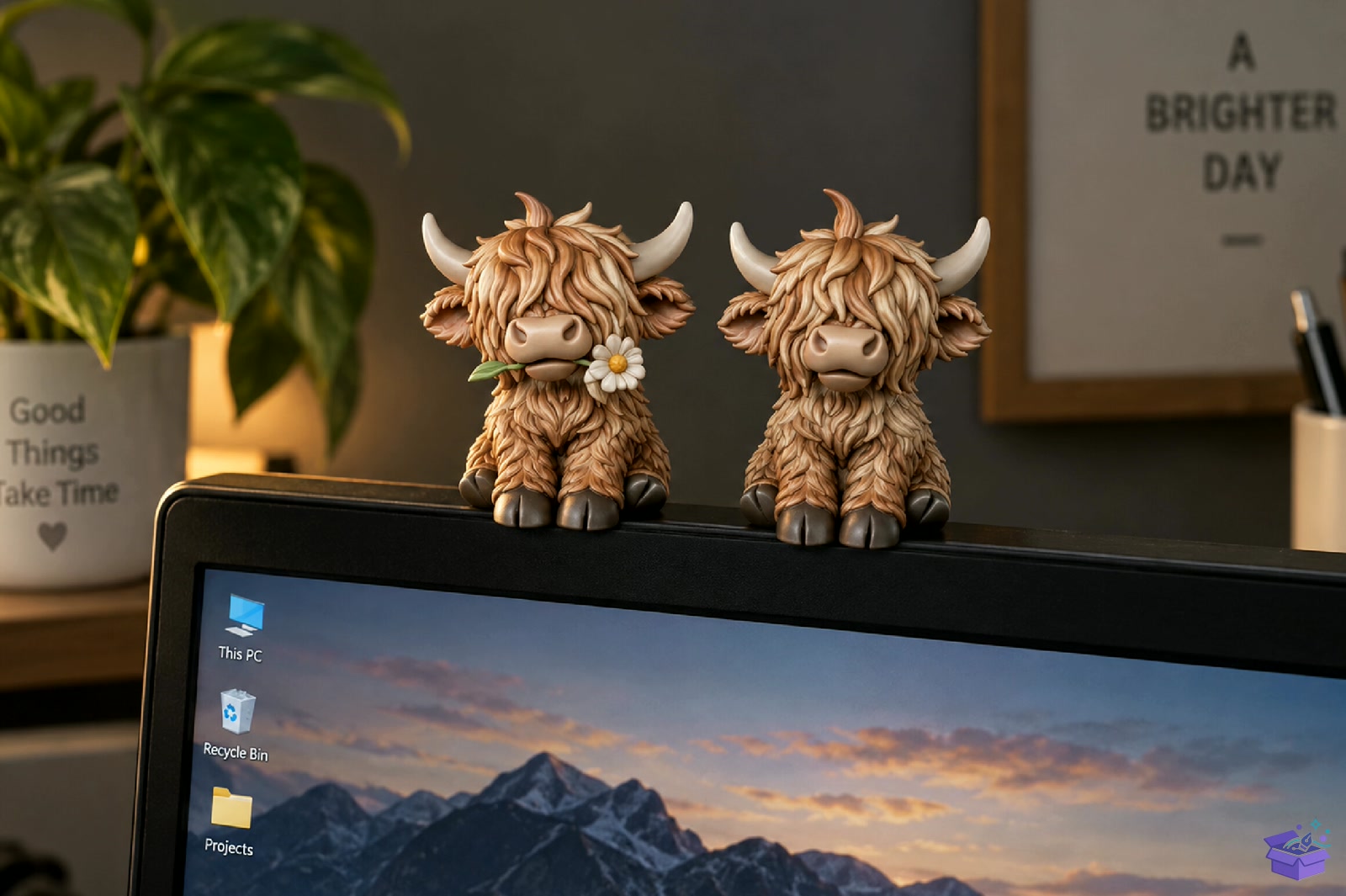Cute Highland Cow 3D STL - 3D Baskı ve Model Dosyası (STL, OBJ, 3MF) - detaylı önizleme 3