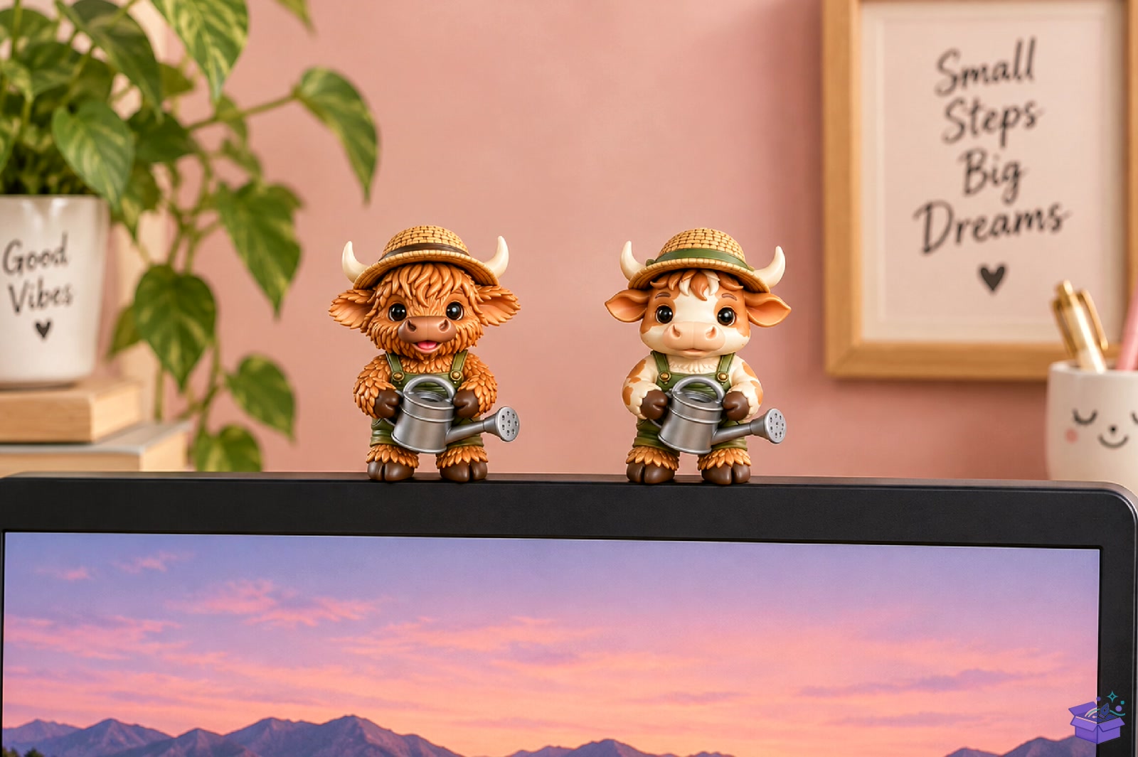 Cute Farmer Cow 3D STL - 3D Baskı ve Model Dosyası (STL, OBJ, 3MF) - detaylı önizleme 3