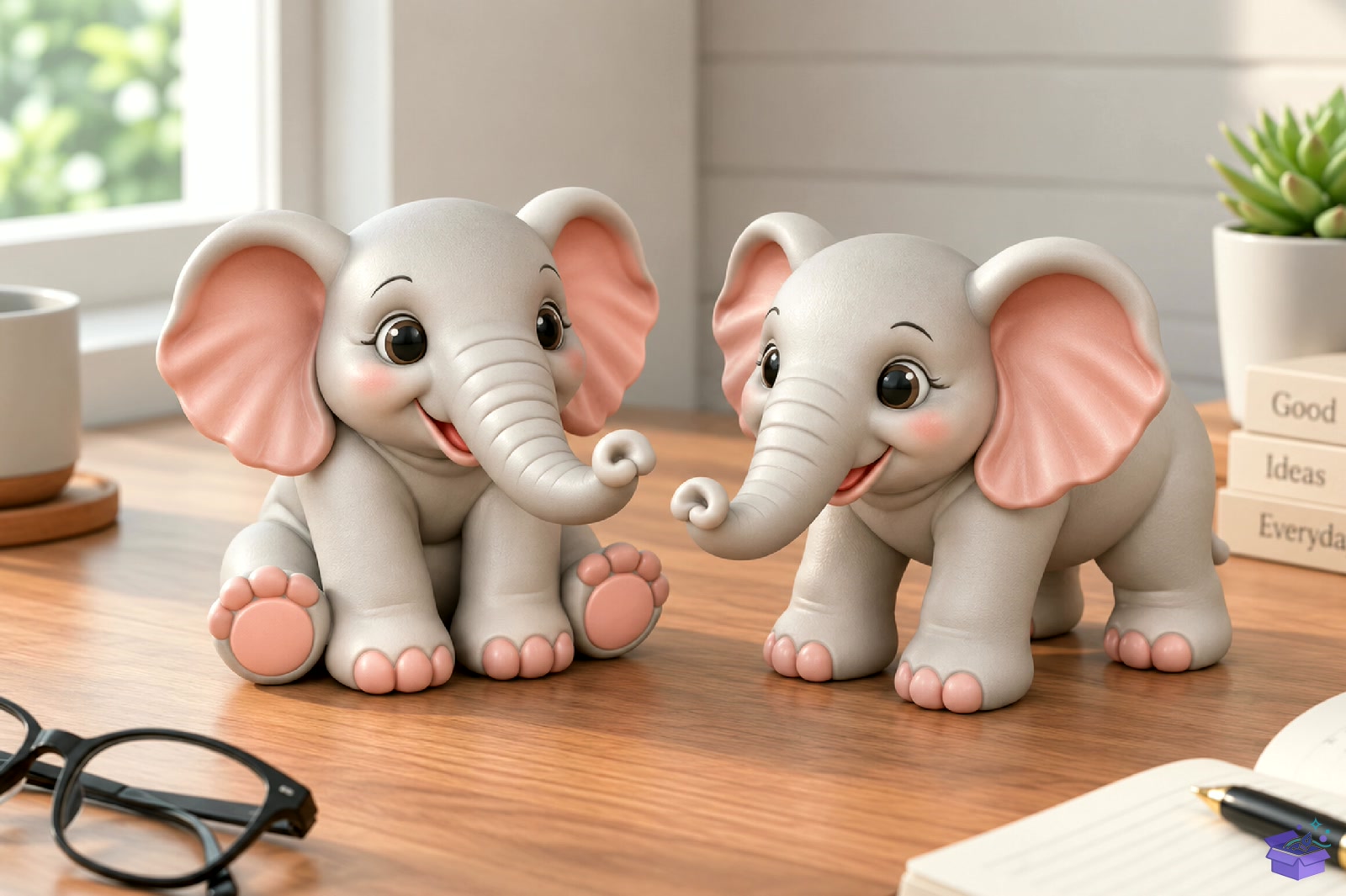 Cute Baby Elephant 3D STL Duo - 3D Baskı ve Model Dosyası (STL, OBJ, 3MF) - 3D Baskı  İndir (STL, OBJ, 3MF)
