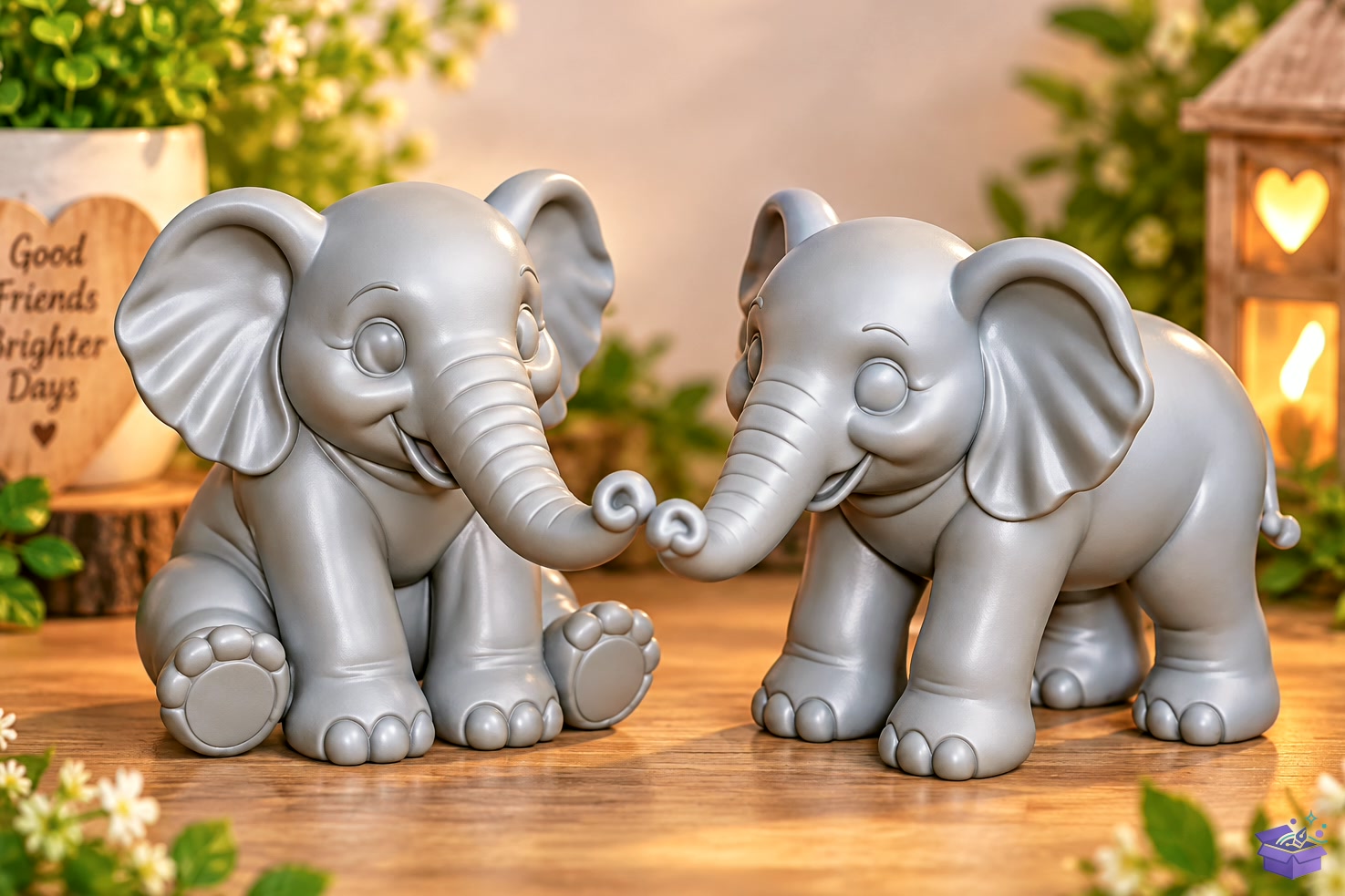 Cute Baby Elephant 3D STL Duo - 3D Baskı ve Model Dosyası (STL, OBJ, 3MF) - detaylı önizleme 3