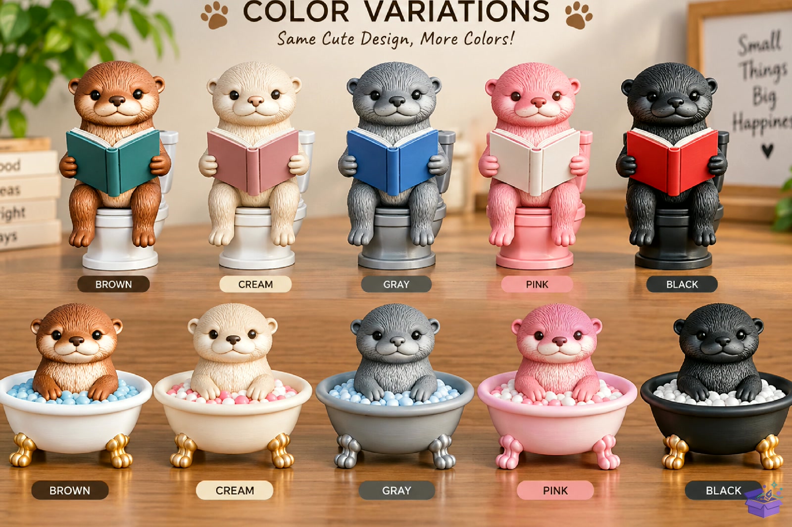 Cute Bathroom Otter 3D STL - 3D Baskı ve Model Dosyası (STL, OBJ, 3MF) - detaylı önizleme 2