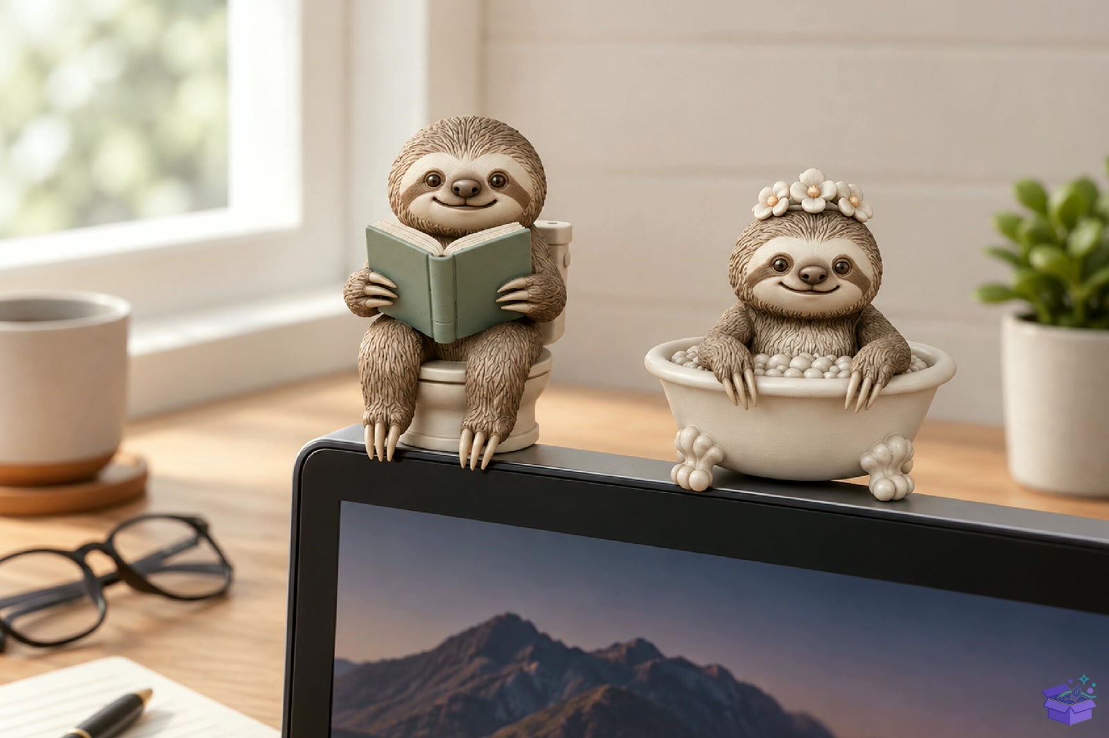 Cute Bathroom Sloth 3D STL - 3D Baskı ve Model Dosyası (STL, OBJ, 3MF) - detaylı önizleme 3