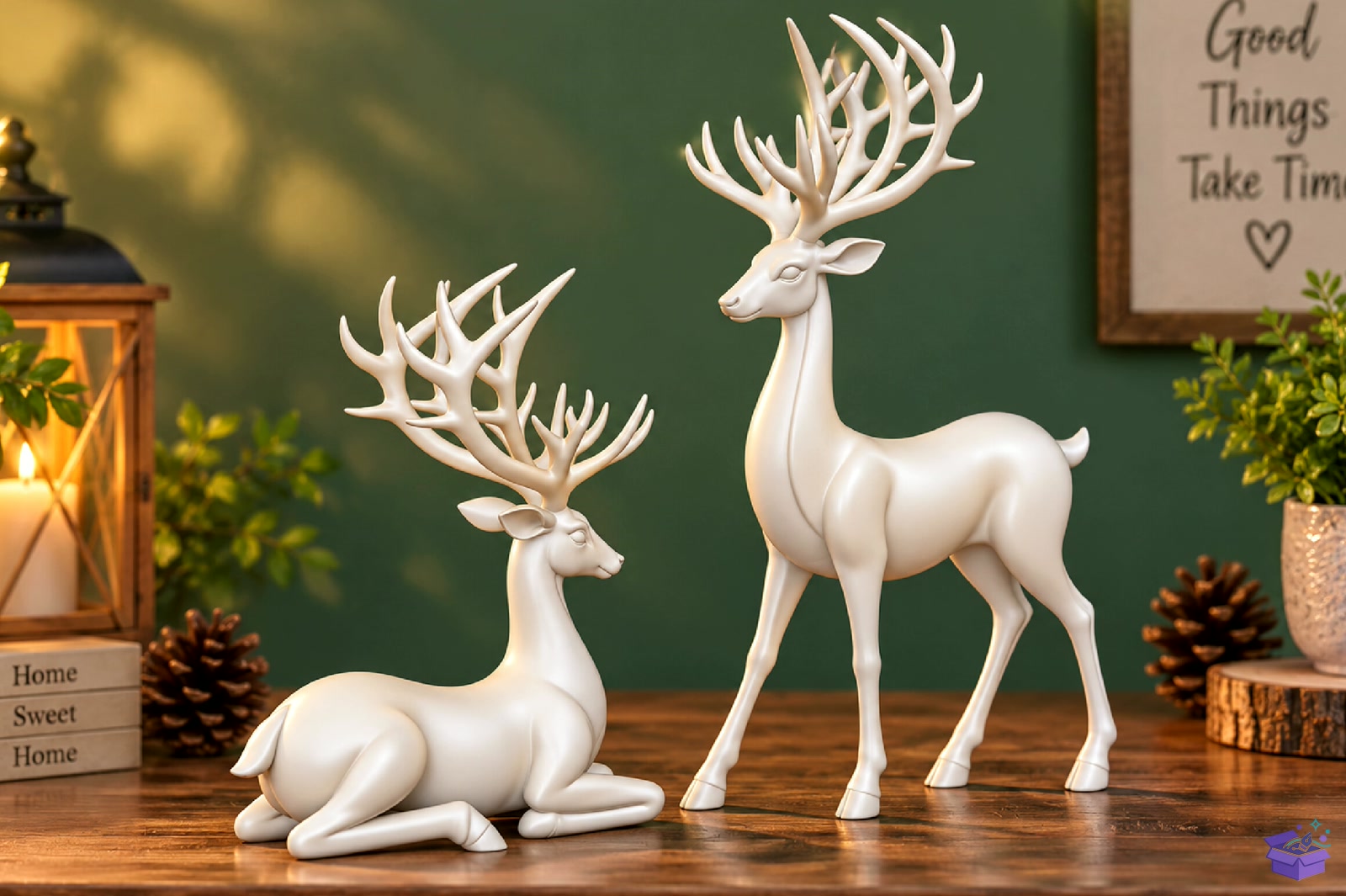 Modern Ren Geyiği Pair 3D STL Print File - 3D Baskı ve Model Dosyası (STL, OBJ, 3MF) - detaylı önizleme 4