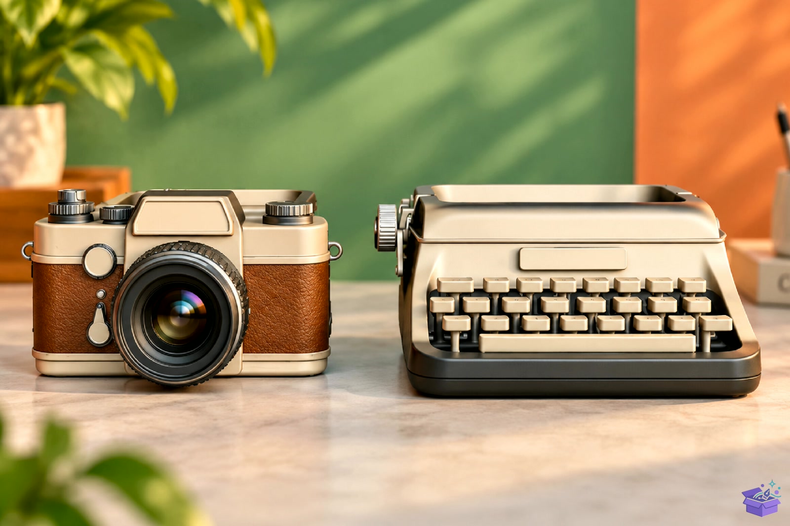 Vintage Camera Typewriter Saksı Tasarımı STL - 3D Baskı ve Model Dosyası (STL, OBJ, 3MF) - detaylı önizleme 3