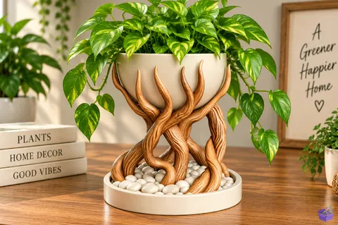 Ağaç Root Plant Pot 3D STL - 3D Baskı ve Model Dosyası (STL, OBJ, 3MF) - 3D Baskı  İndir (STL, OBJ, 3MF)