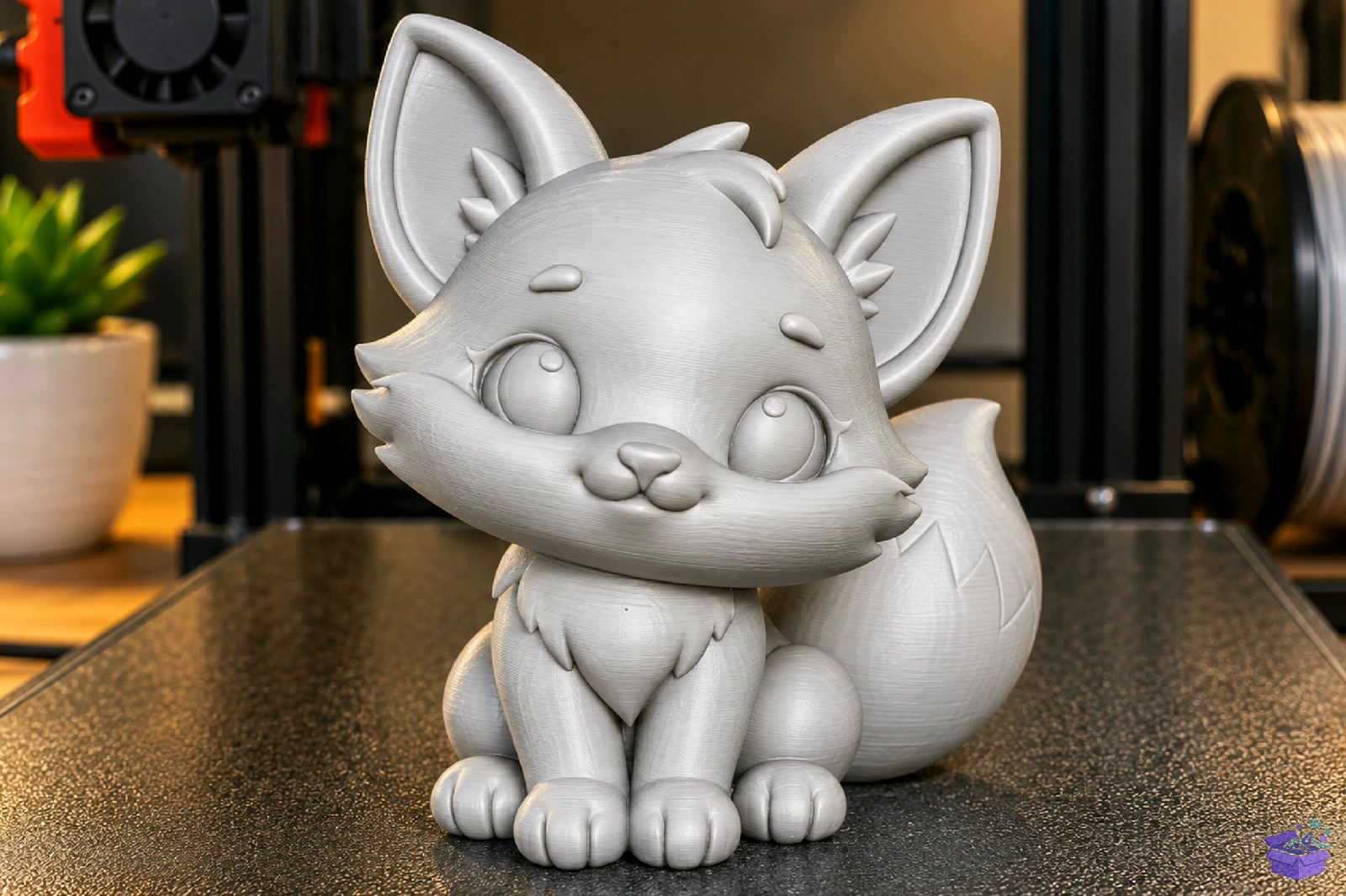 Cute Fox STL - 3D Baskı ve Model Dosyası (STL, OBJ, 3MF) - detaylı önizleme 3