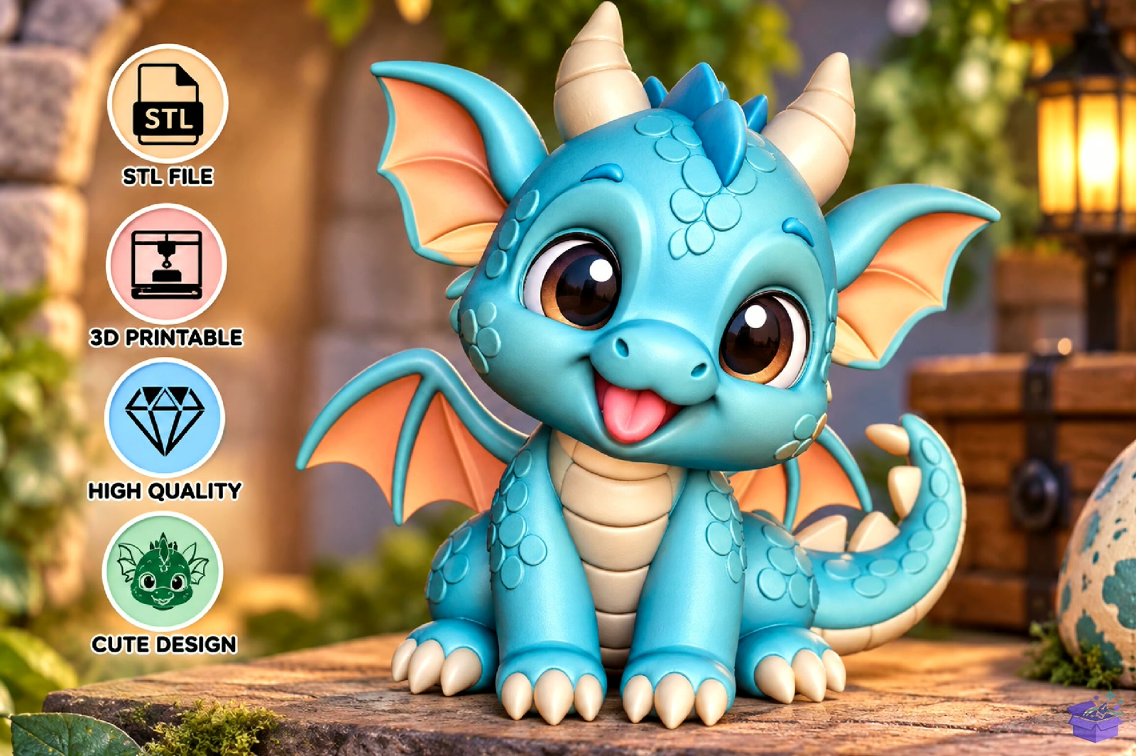 Cute Dragon STL - 3D Baskı ve Model Dosyası (STL, OBJ, 3MF) - detaylı önizleme 4