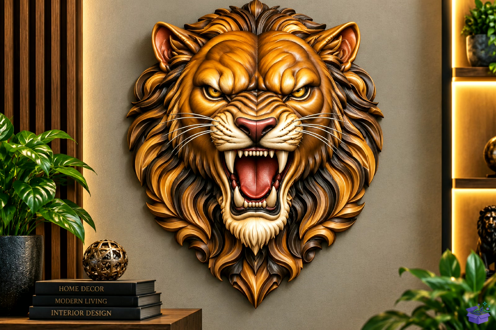 Lion Head STL - 3D Baskı ve Model Dosyası (STL, OBJ, 3MF) - detaylı önizleme 3