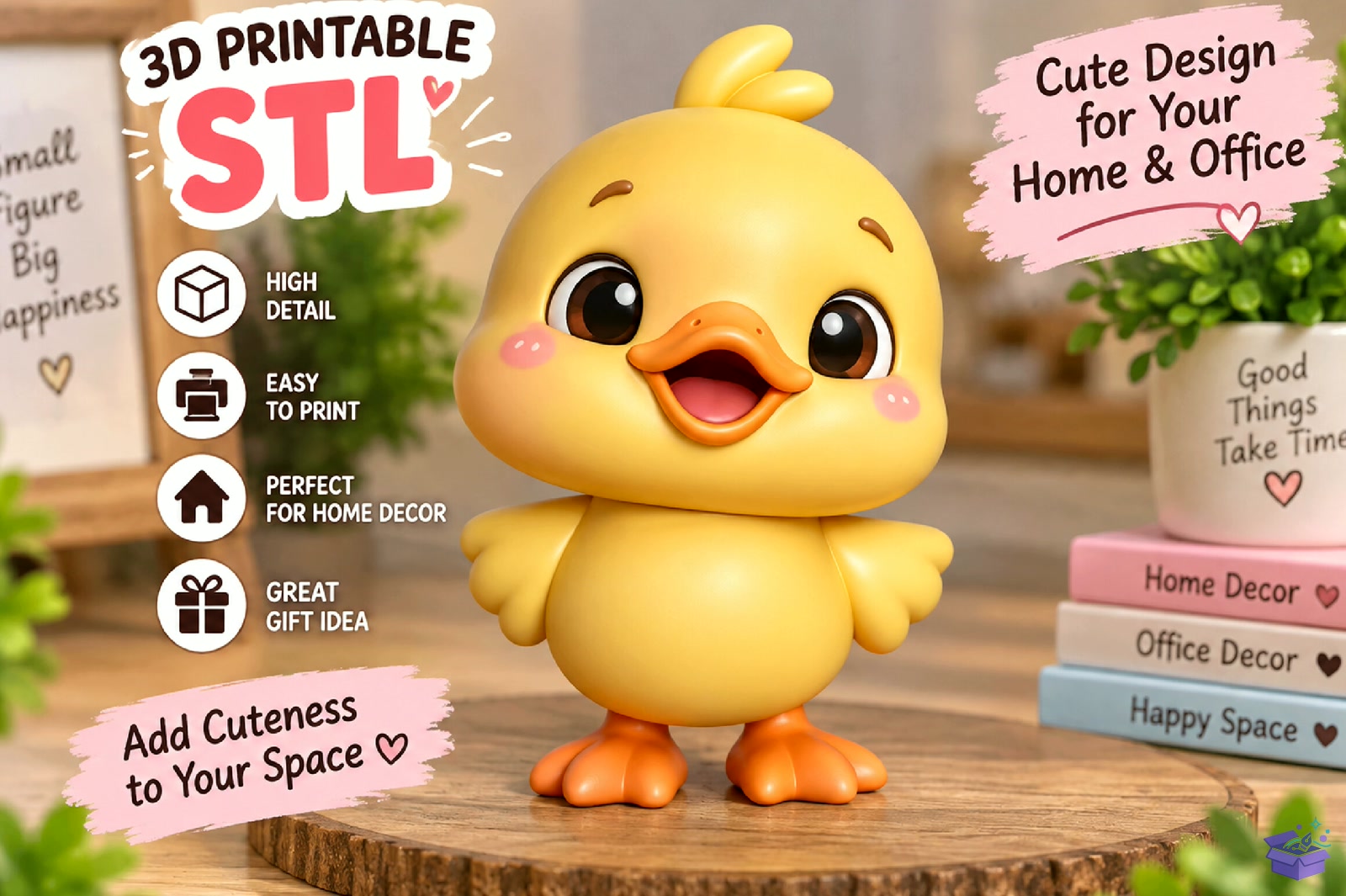 Kawaii Duck 3D Baskı STL - 3D Baskı ve Model Dosyası (STL, OBJ, 3MF) - detaylı önizleme 4