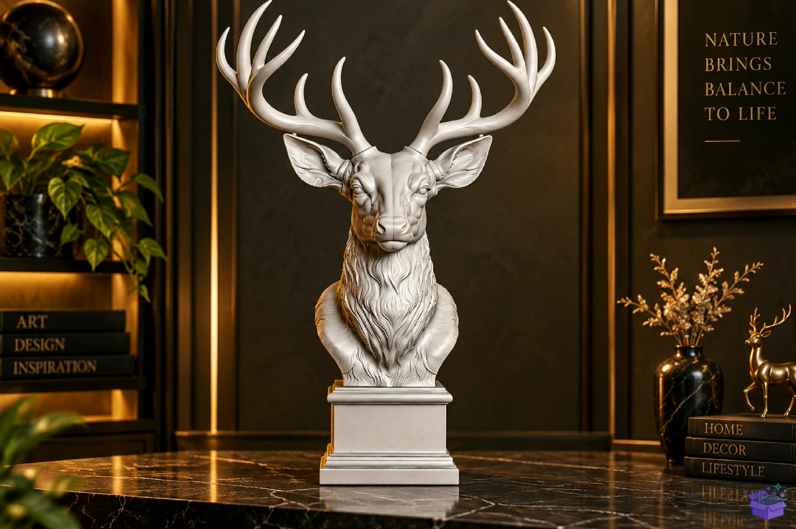 Royal Geyik Figurine 3D Baskı - 3D Baskı ve Model Dosyası (STL, OBJ, 3MF) - detaylı önizleme 3
