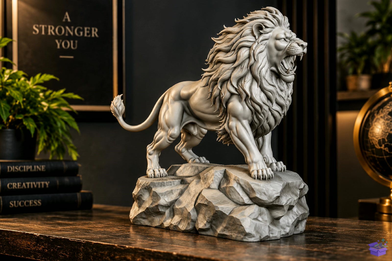Majestic Lion Sculpture STL - 3D Baskı ve Model Dosyası (STL, OBJ, 3MF) - detaylı önizleme 3