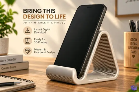 Minimalist Smartphone Tutucu STL - 3D Baskı ve Model Dosyası (STL, OBJ, 3MF) - 3D Baskı  İndir (STL, OBJ, 3MF)