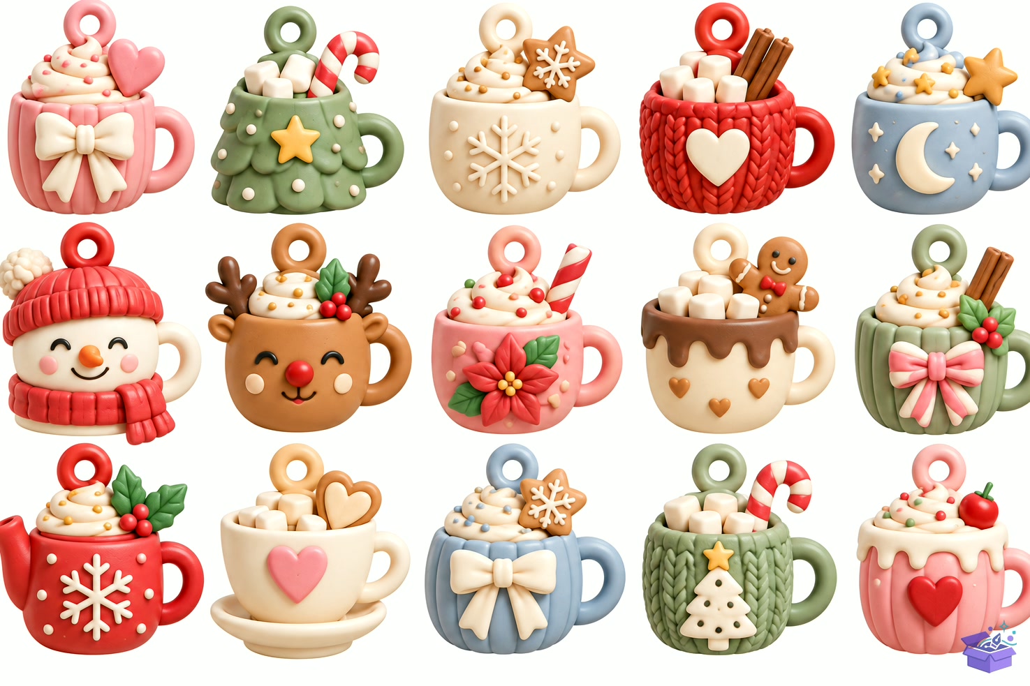 Yılbaşı Mug Charm Collection STL 3D - 3D Baskı ve Model Dosyası (STL, OBJ, 3MF) - detaylı önizleme 4
