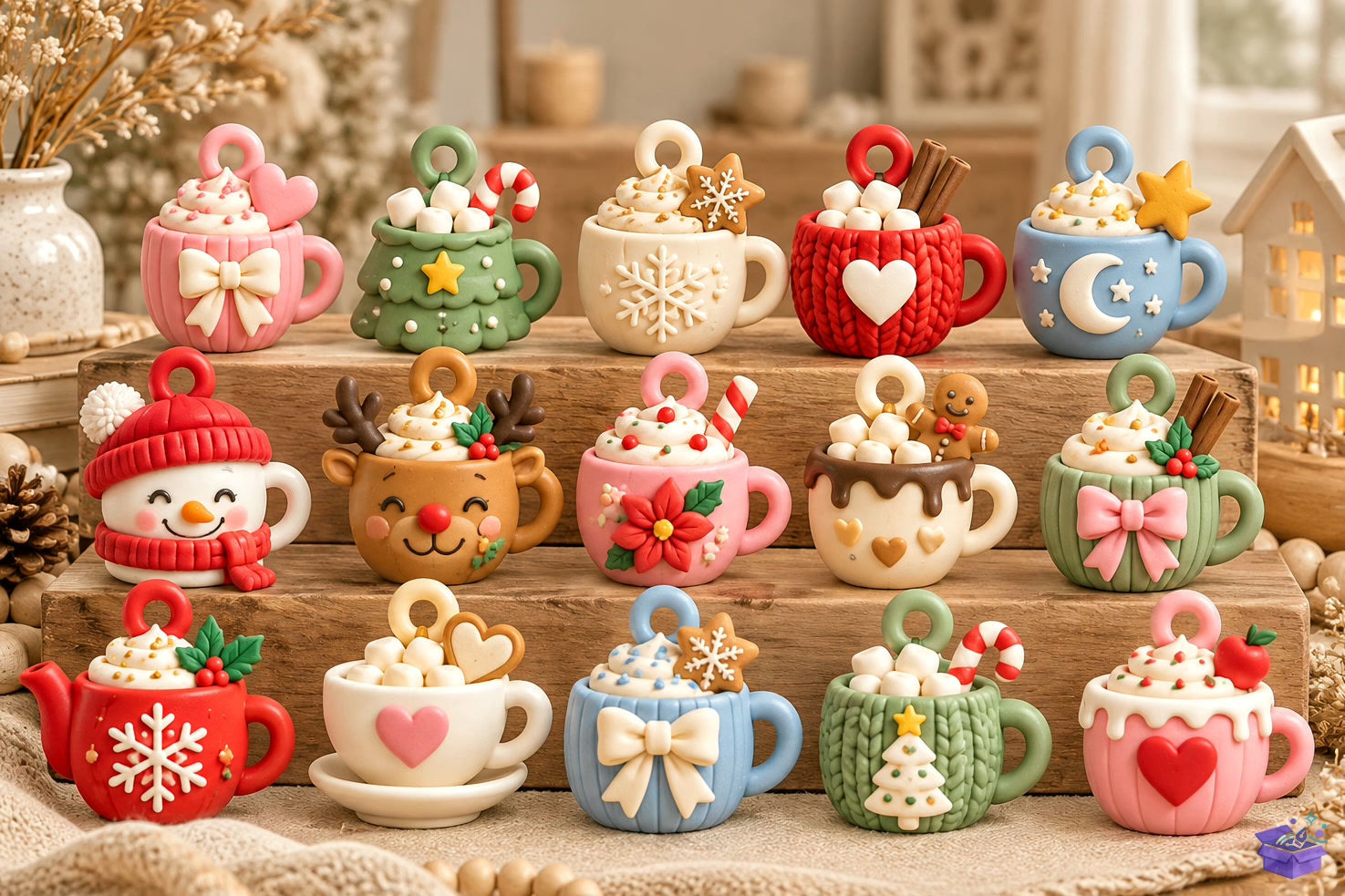 Yılbaşı Mug Charm Collection STL 3D - 3D Baskı ve Model Dosyası (STL, OBJ, 3MF) - detaylı önizleme 5