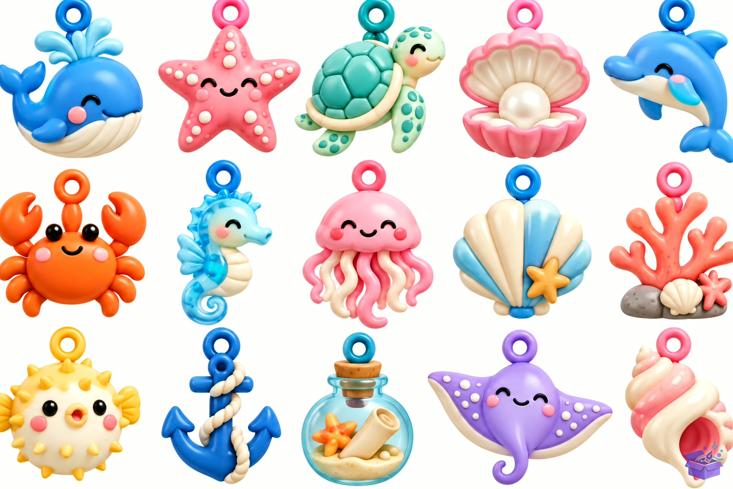 Ocean Animal Anahtarlık STL 3D Printin - 3D Baskı ve Model Dosyası (STL, OBJ, 3MF) - detaylı önizleme 3