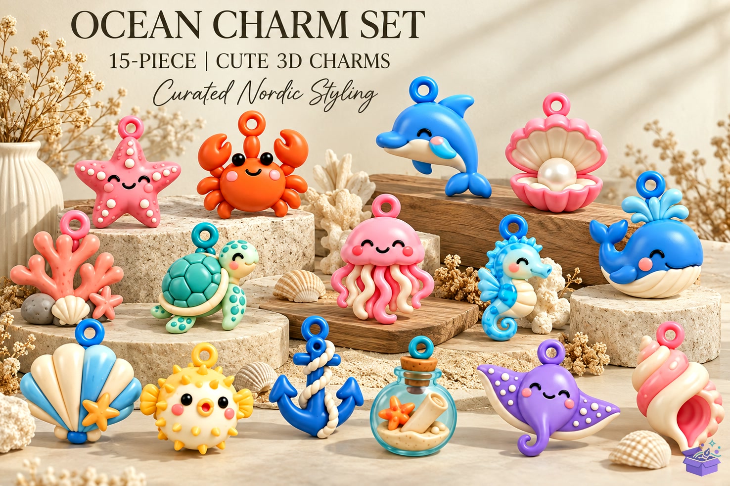 Ocean Animal Anahtarlık STL 3D Printin - 3D Baskı ve Model Dosyası (STL, OBJ, 3MF) - detaylı önizleme 5