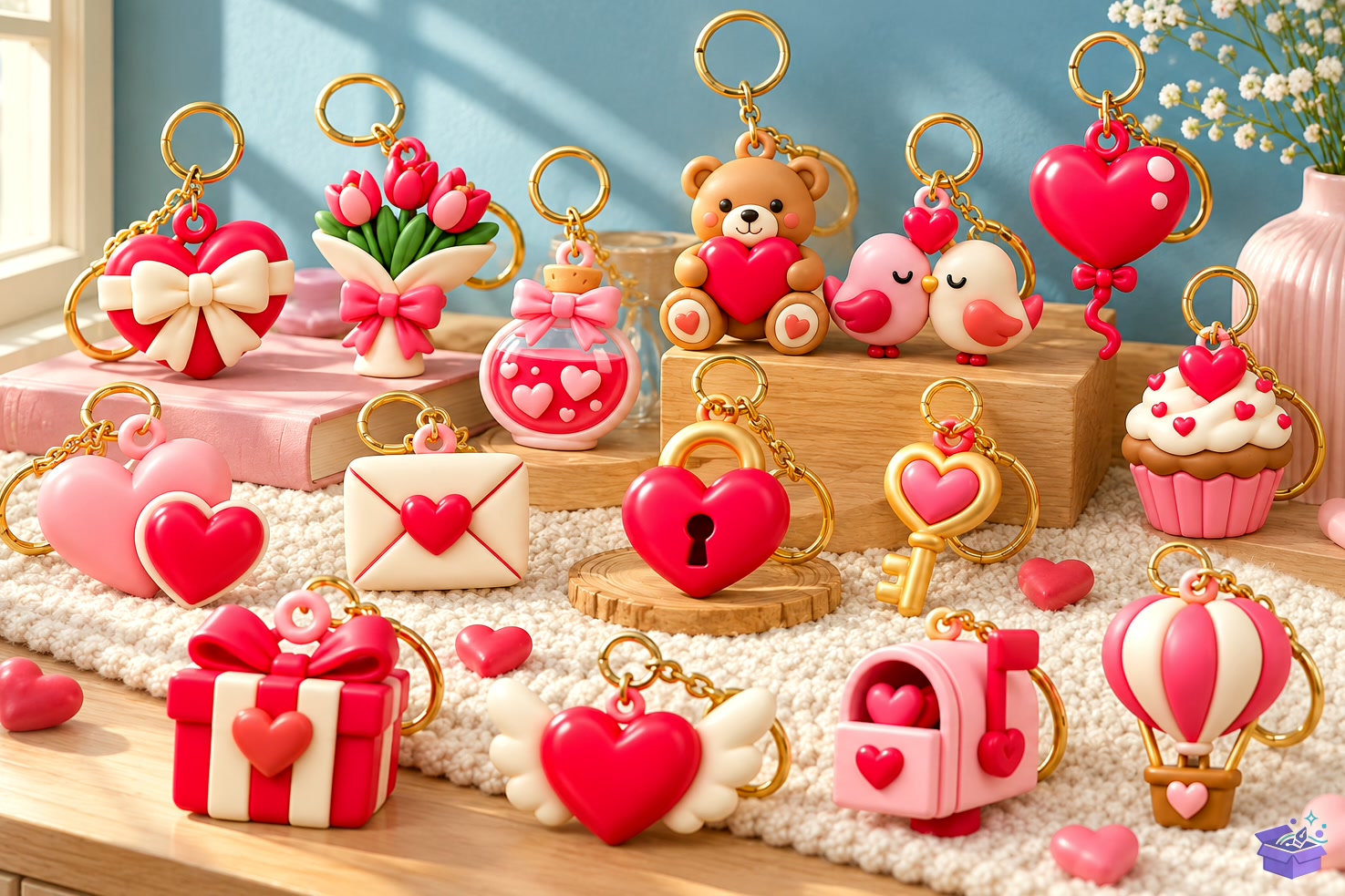 Valentine’s Day Anahtarlık Collection STL - 3D Baskı ve Model Dosyası (STL, OBJ, 3MF) - detaylı önizleme 3