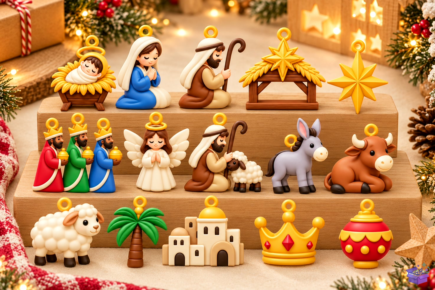 Nativity Yılbaşı Anahtarlık STL 3D - 3D Baskı ve Model Dosyası (STL, OBJ, 3MF) - detaylı önizleme 2
