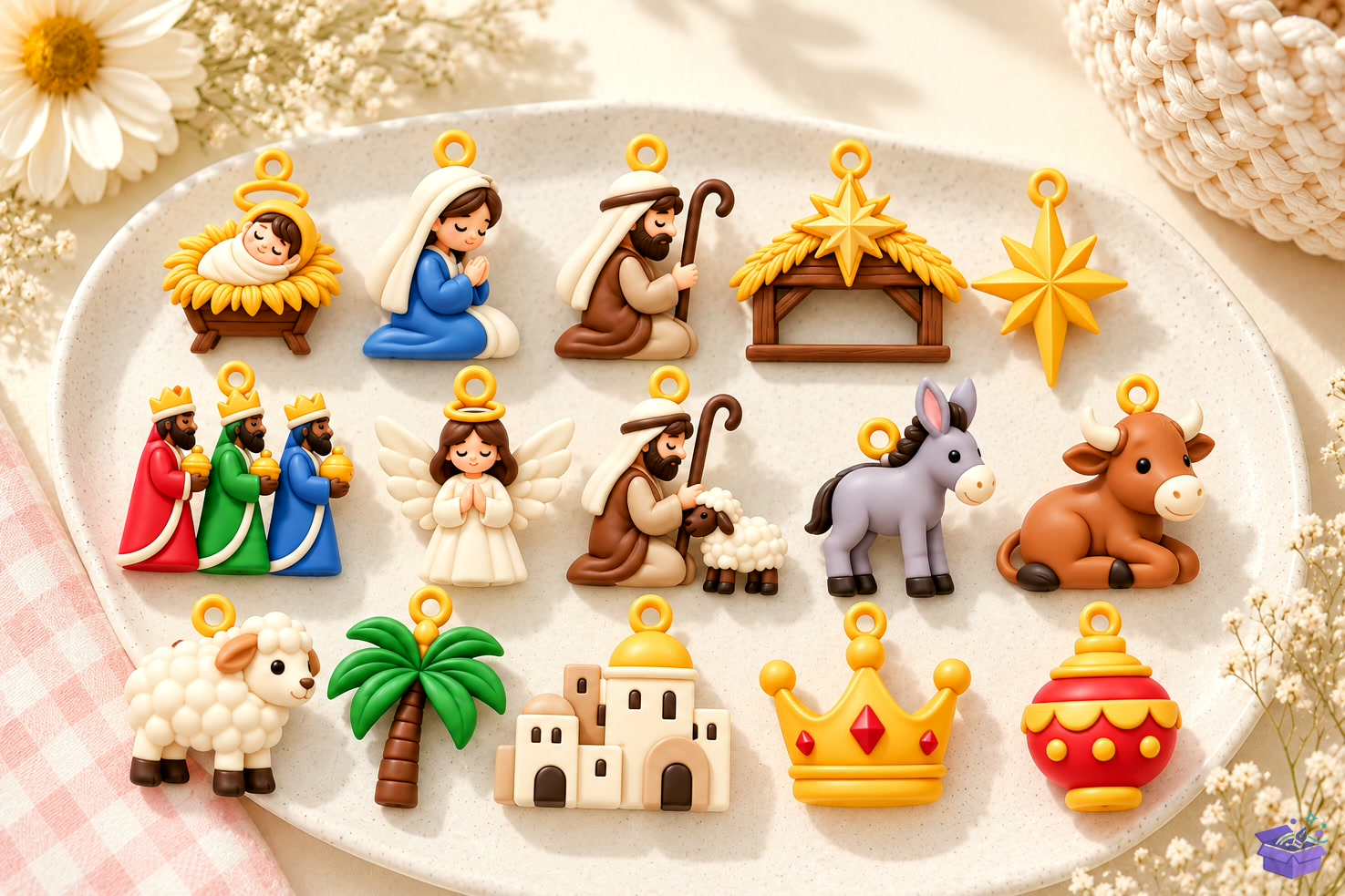 Nativity Yılbaşı Anahtarlık STL 3D - 3D Baskı ve Model Dosyası (STL, OBJ, 3MF) - detaylı önizleme 3