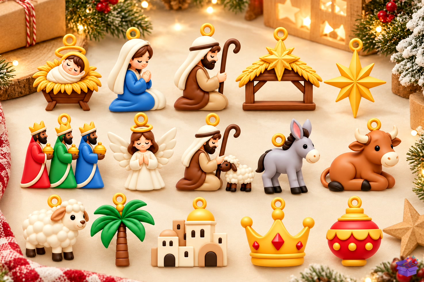 Nativity Yılbaşı Anahtarlık STL 3D - 3D Baskı ve Model Dosyası (STL, OBJ, 3MF) - detaylı önizleme 5