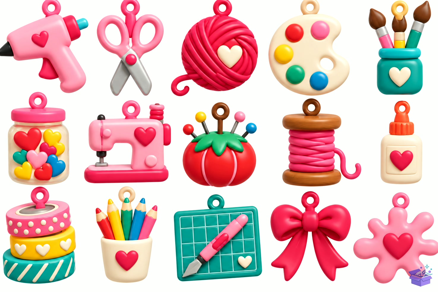 Sewing Craft Tools Anahtarlık STL 3D - 3D Baskı ve Model Dosyası (STL, OBJ, 3MF) - detaylı önizleme 3