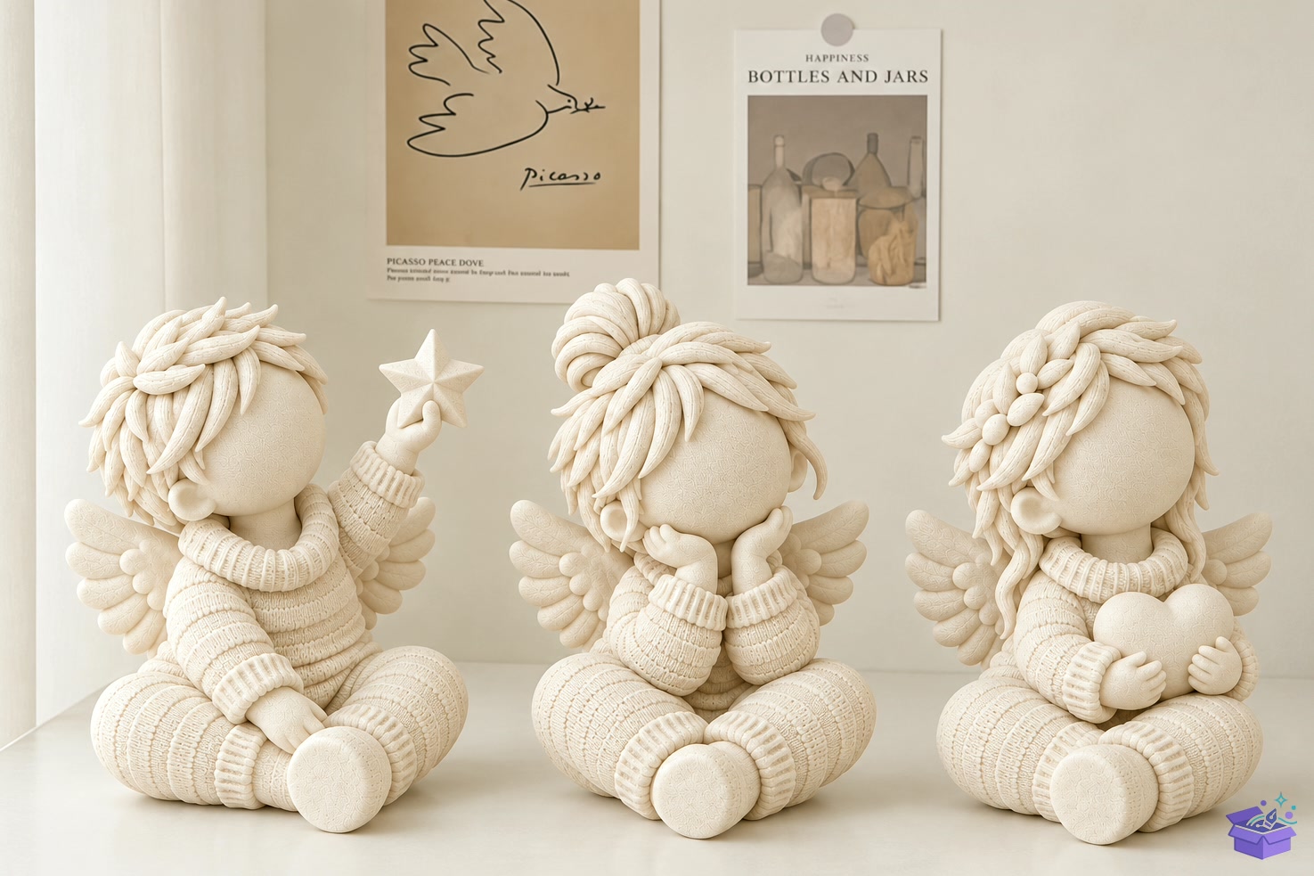 Cozy Yılbaşı Angel Figurines STL - 3D Baskı ve Model Dosyası (STL, OBJ, 3MF) - detaylı önizleme 3