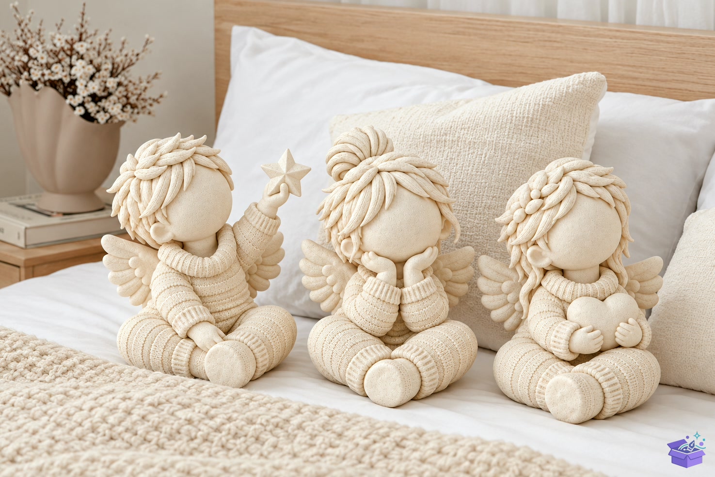 Cozy Yılbaşı Angel Figurines STL - 3D Baskı ve Model Dosyası (STL, OBJ, 3MF) - detaylı önizleme 5