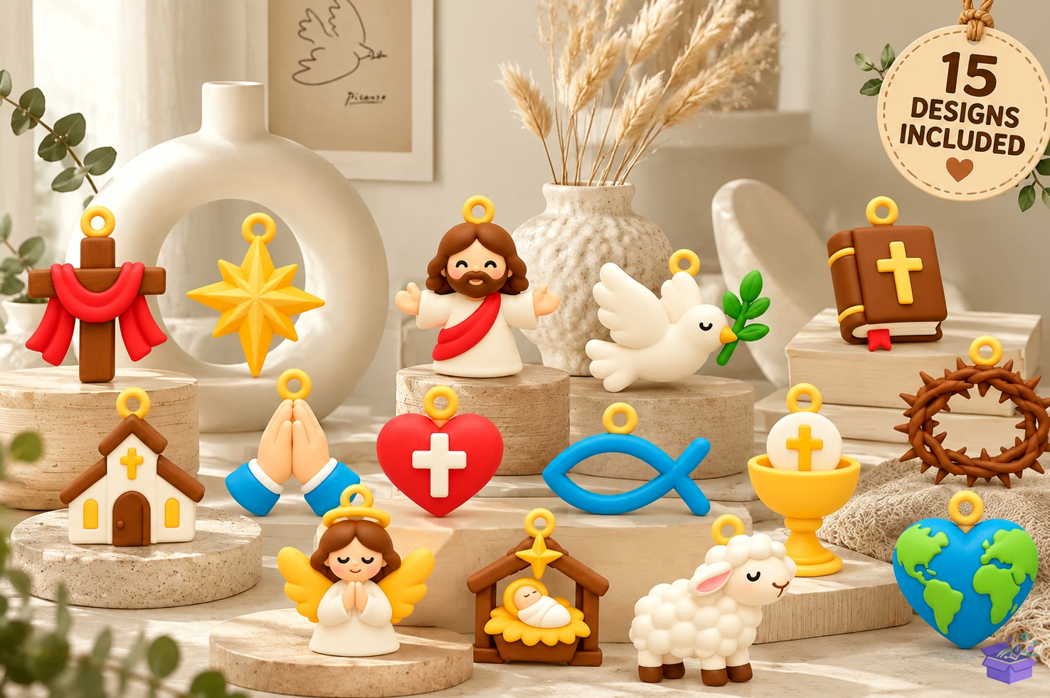 Christian Religious Süs STL 3D - 3D Baskı ve Model Dosyası (STL, OBJ, 3MF) - detaylı önizleme 2