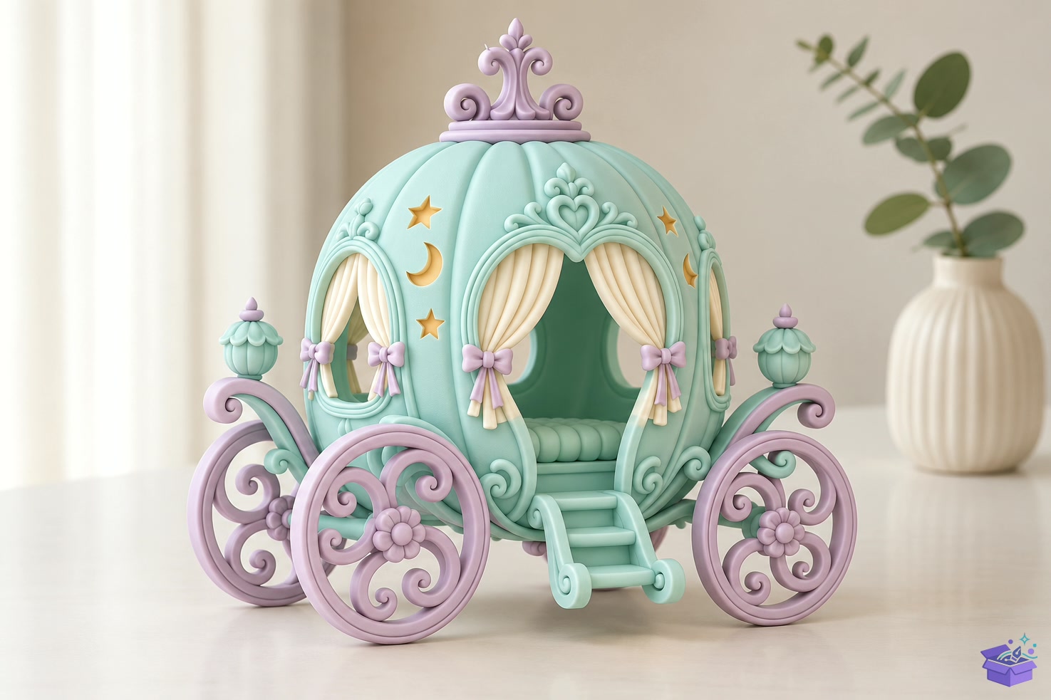 Fairytale Princess Carriage STL Model - 3D Baskı ve Model Dosyası (STL, OBJ, 3MF) - detaylı önizleme 2