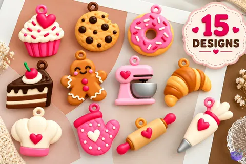 Valentine’s Day Baking Süs STL 3D - 3D Baskı ve Model Dosyası (STL, OBJ, 3MF) - 3D Baskı  İndir (STL, OBJ, 3MF)