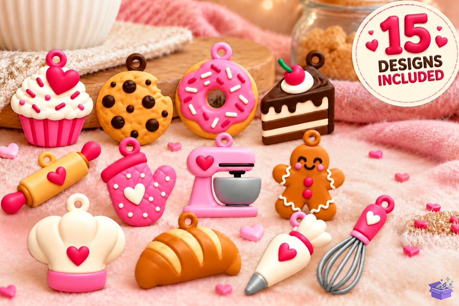 Valentine’s Day Baking Süs STL 3D - 3D Baskı ve Model Dosyası (STL, OBJ, 3MF) - detaylı önizleme 2